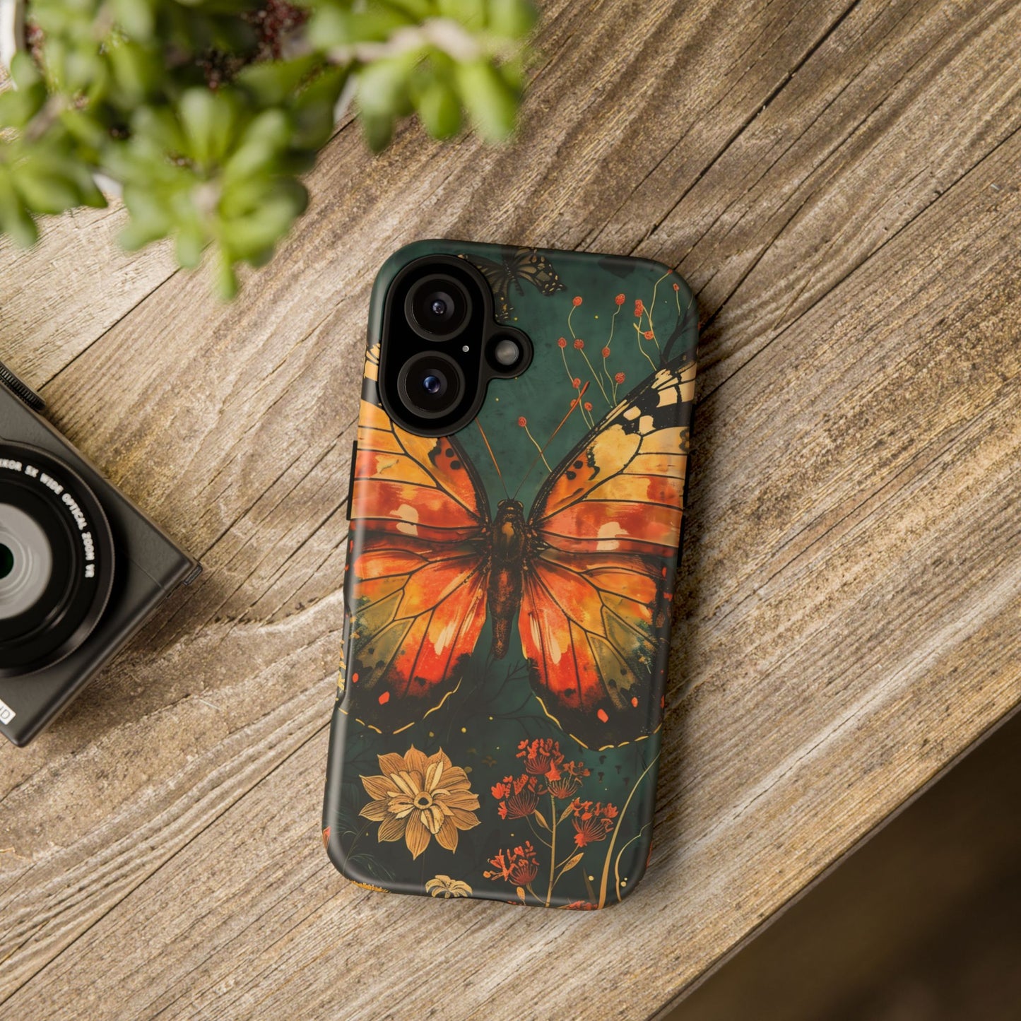 Butterfly Phone Case – Tough Cases for Nature Lovers, Floral Design, Butterfly Art, Unique Gift, Eco-Friendly Protection