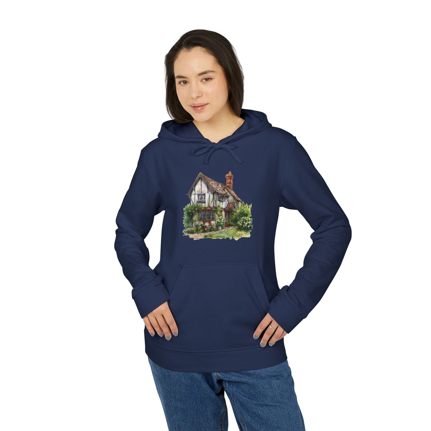 adidas Unisex Fleece Hoodie - A British Village Dream