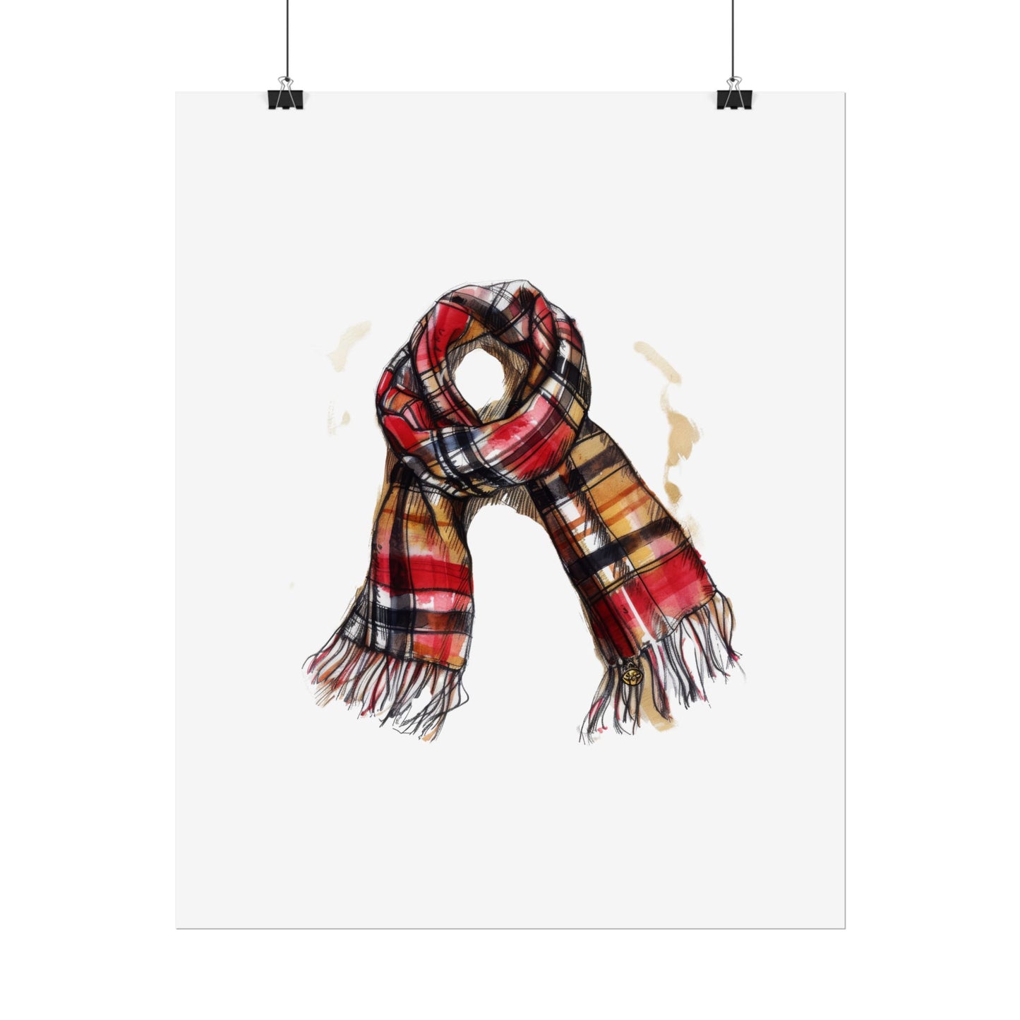 Cozy Scarf Wall Art - Fall Decor for Home, Rustic Style, Gift for Her, Cozy Vibes, Autumn Aesthetic