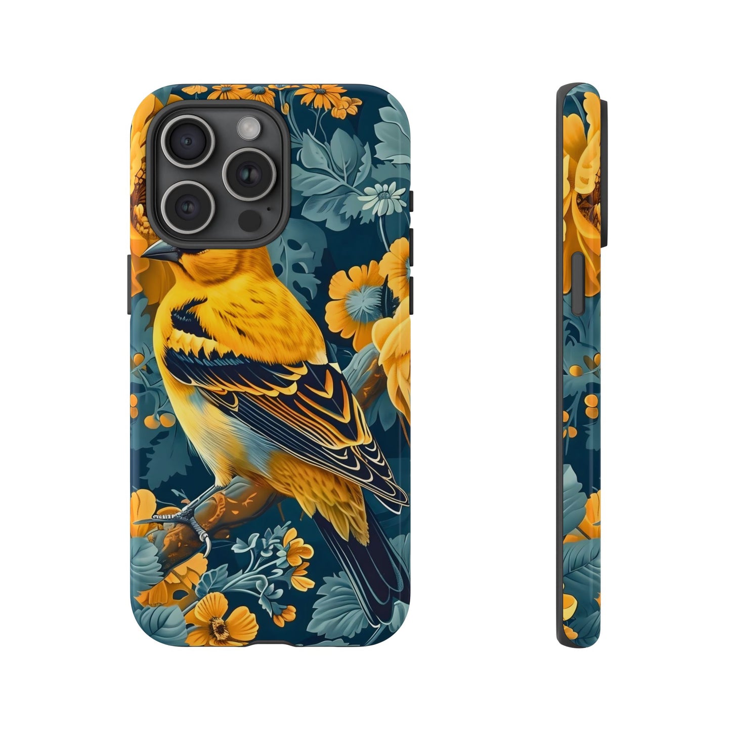 Colorful Bird Phone Case, Tough Phone Cover, Floral Phone Accessories, Nature Lover Gift, Unique Smartphone Case, Birthday Present