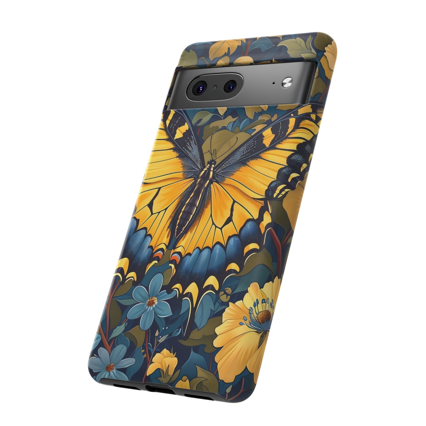 Colorful Butterfly Phone Case, Floral Design, Tough Cases, Protective Cover, Gifts for Nature Lovers, Birthday Present