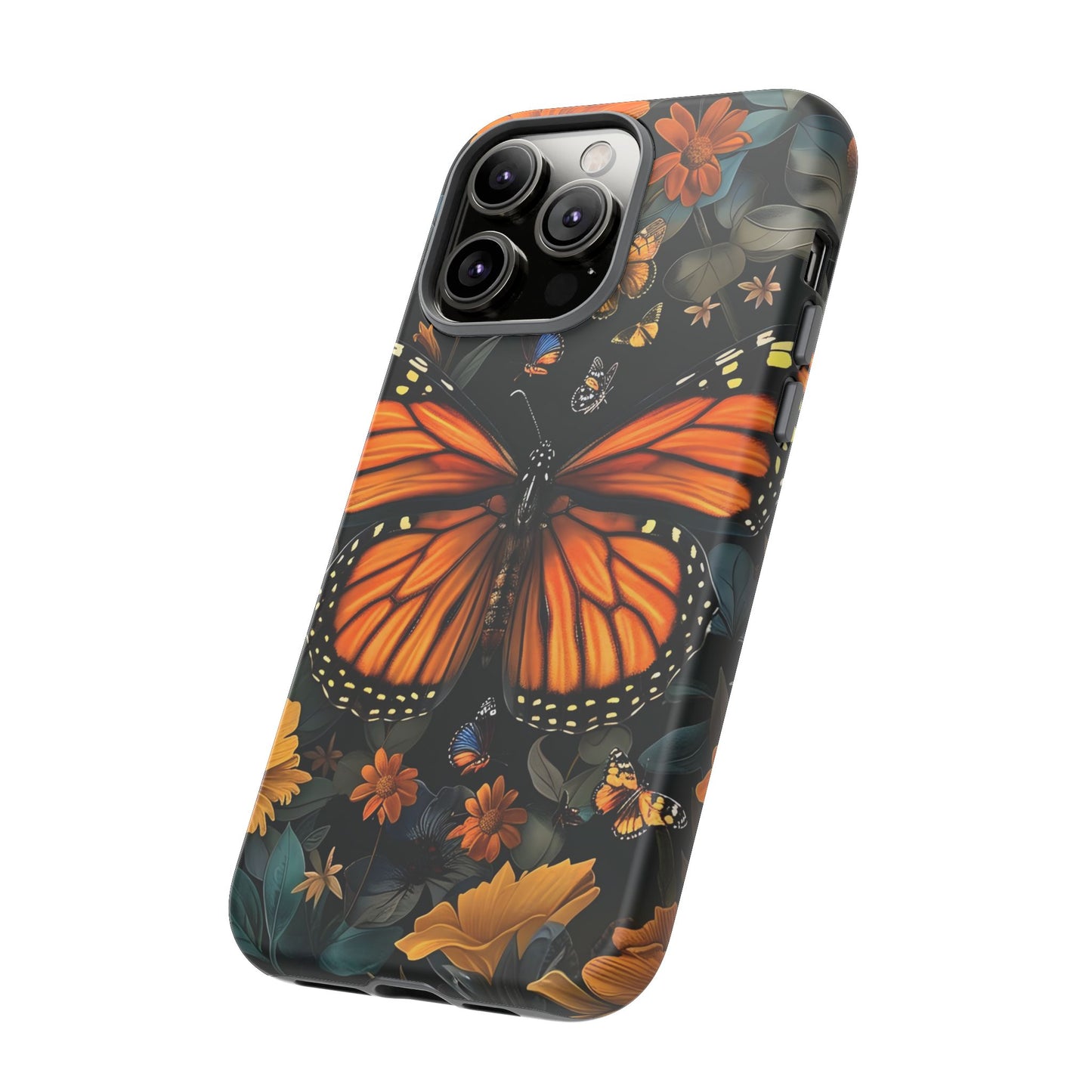 Monarch Butterfly Phone Case, Tough Cases, Nature Lover Gift, Floral Mobile Cover, Eco-Friendly Phone Accessory, Butterfly Design