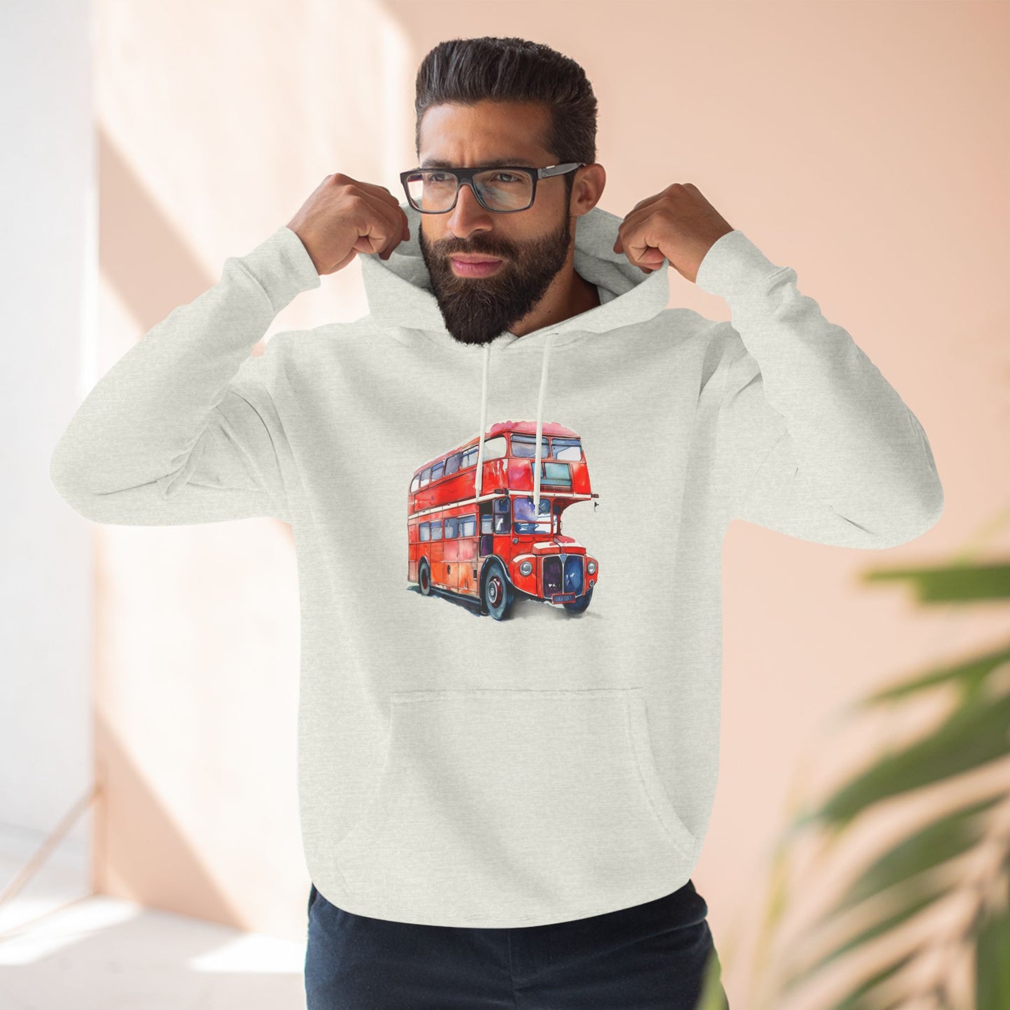Vintage Car Trendy Three-Panel Fleece Hoodie