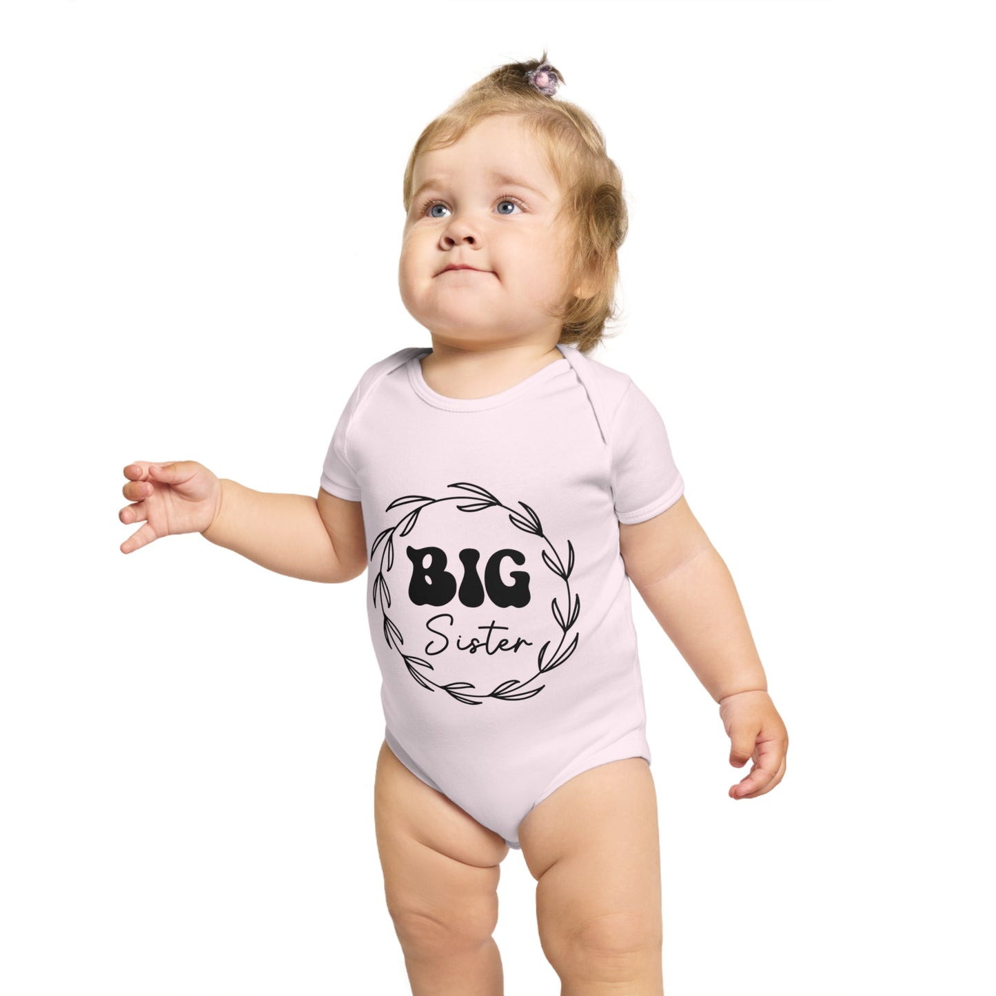 Big Sister Short Sleeve Baby Bodysuit - Cute Baby Gift for New Siblings