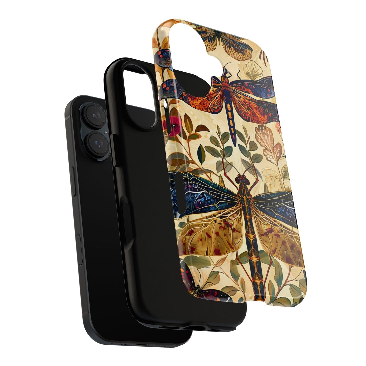 Vintage Dragonfly Phone Case, Nature Inspired, Tough Cases, Eco-Friendly Gift, Bohemian Style, Insect Design
