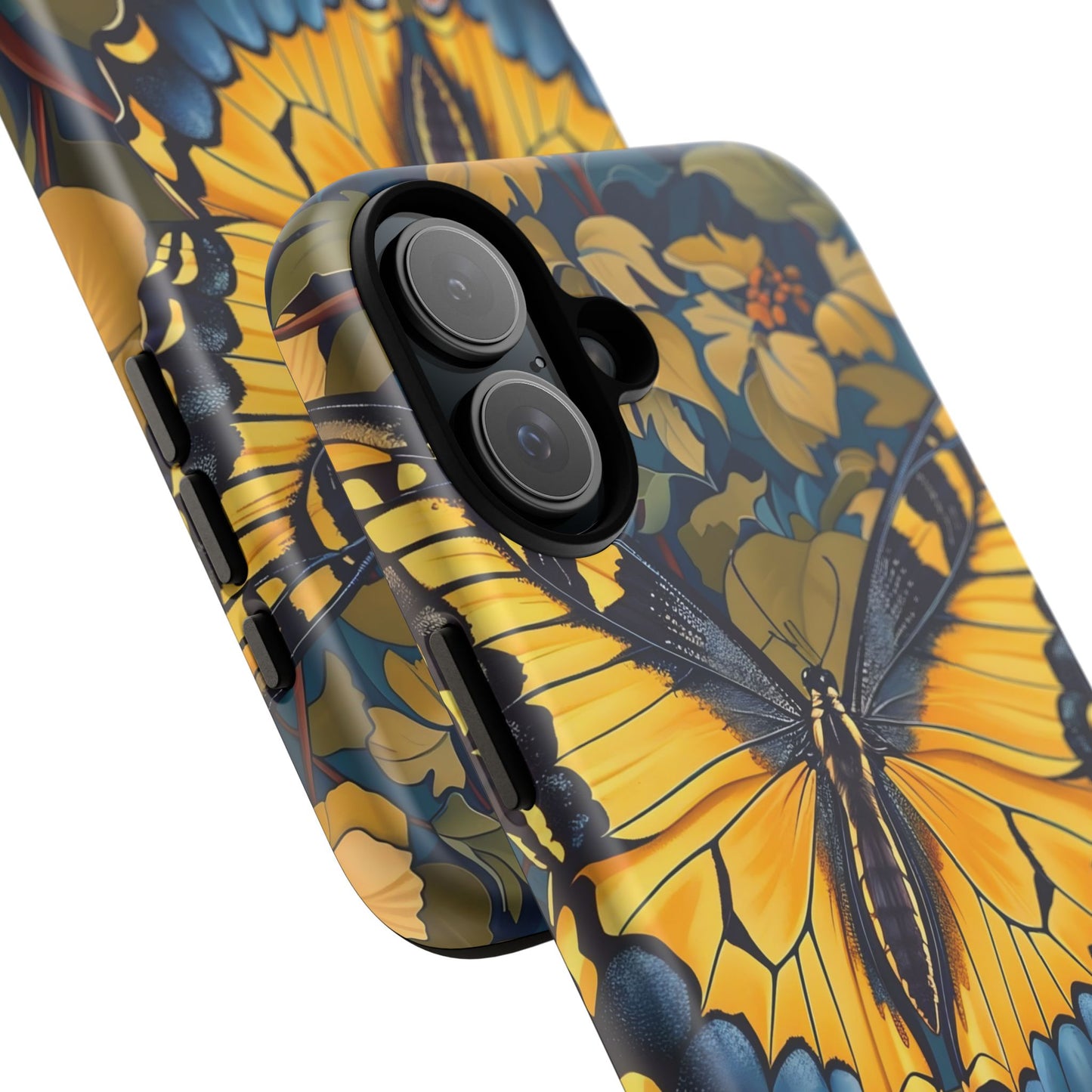 Colorful Butterfly Phone Case, Floral Design, Tough Cases, Protective Cover, Gifts for Nature Lovers, Birthday Present
