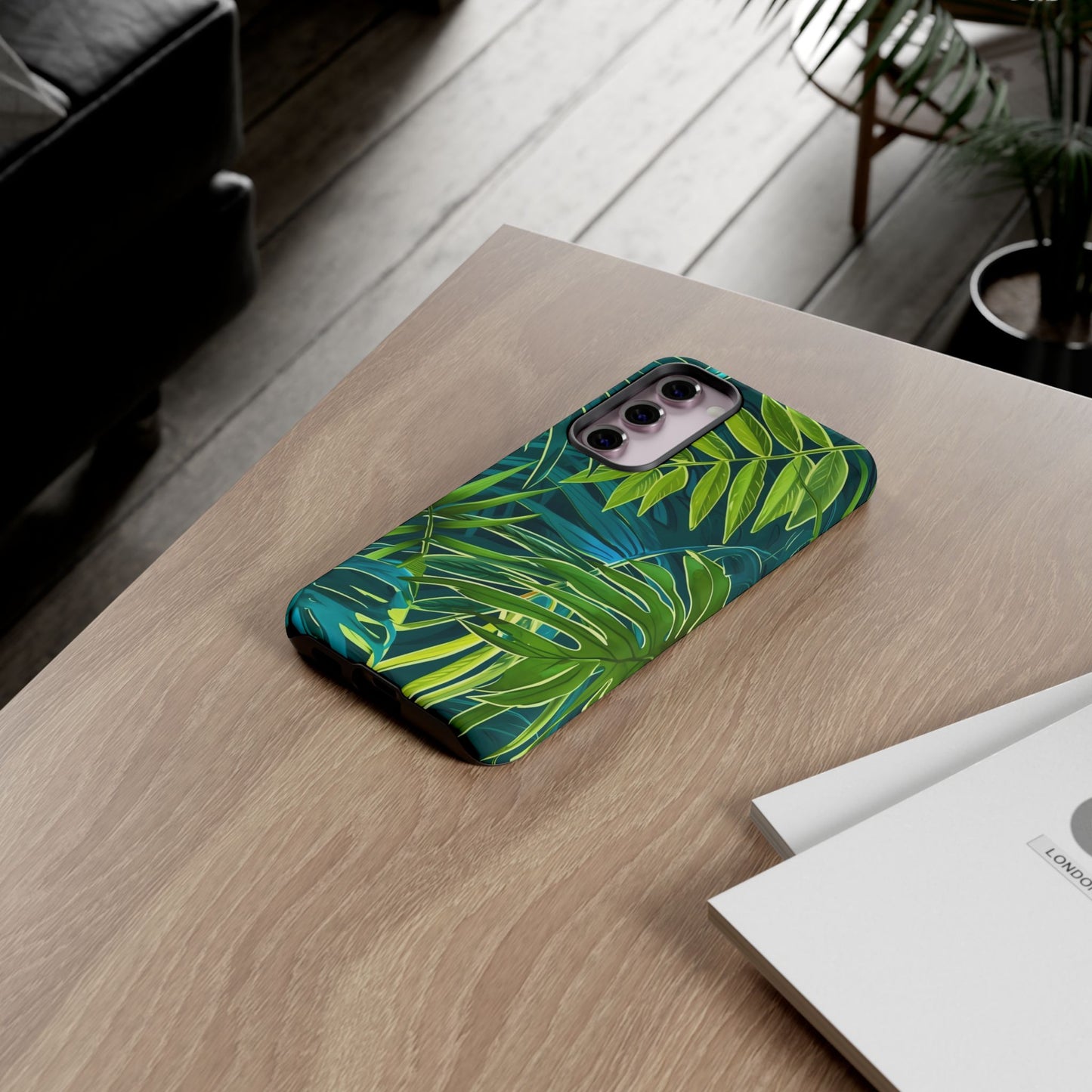 Tropical Phone Case - Durable Green Leaf Design, Eco-Friendly Gift, Trendy Accessory, Nature Lover's Case, Summer Vibes