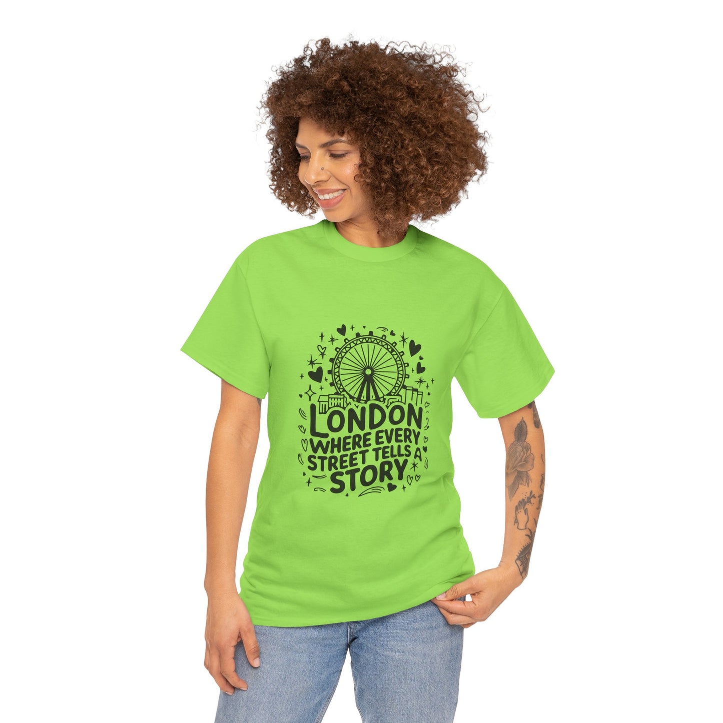 Unisex Heavy Cotton Tee - London's Story Telling Streets