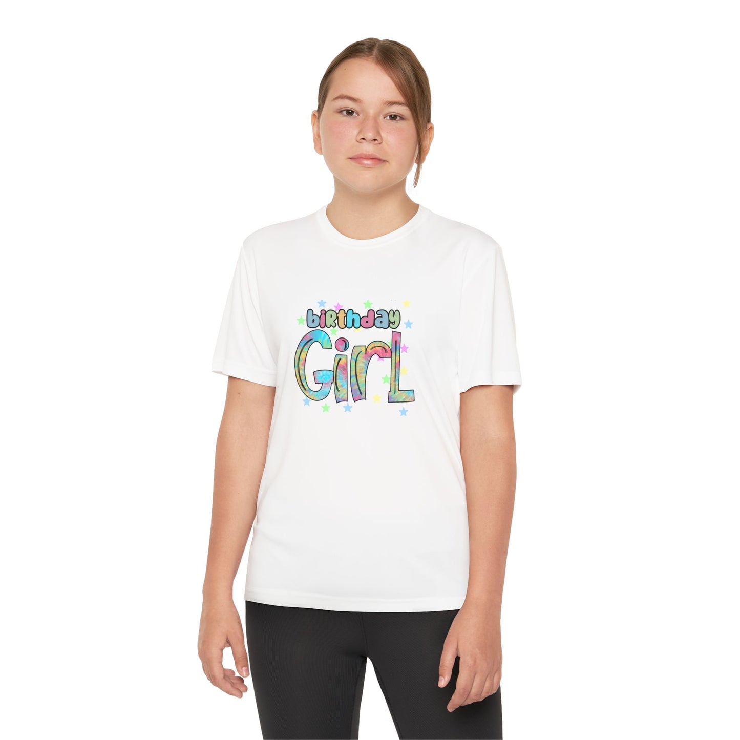 Birthday Girl Youth Tee | Colorful Celebration Shirt