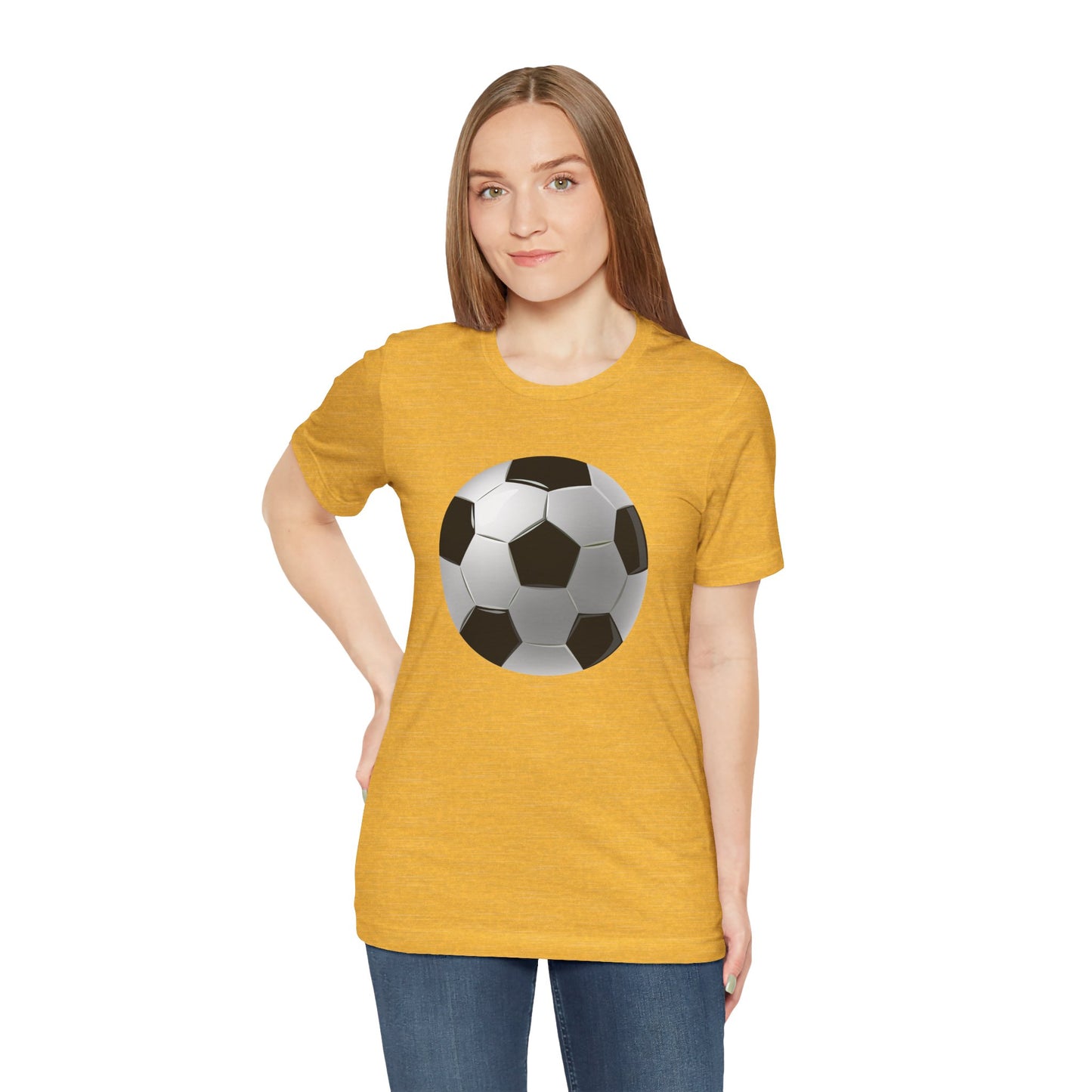 Unisex Jersey Short Sleeve Tee - Dynamic Football Design - Sports Passion and Energy