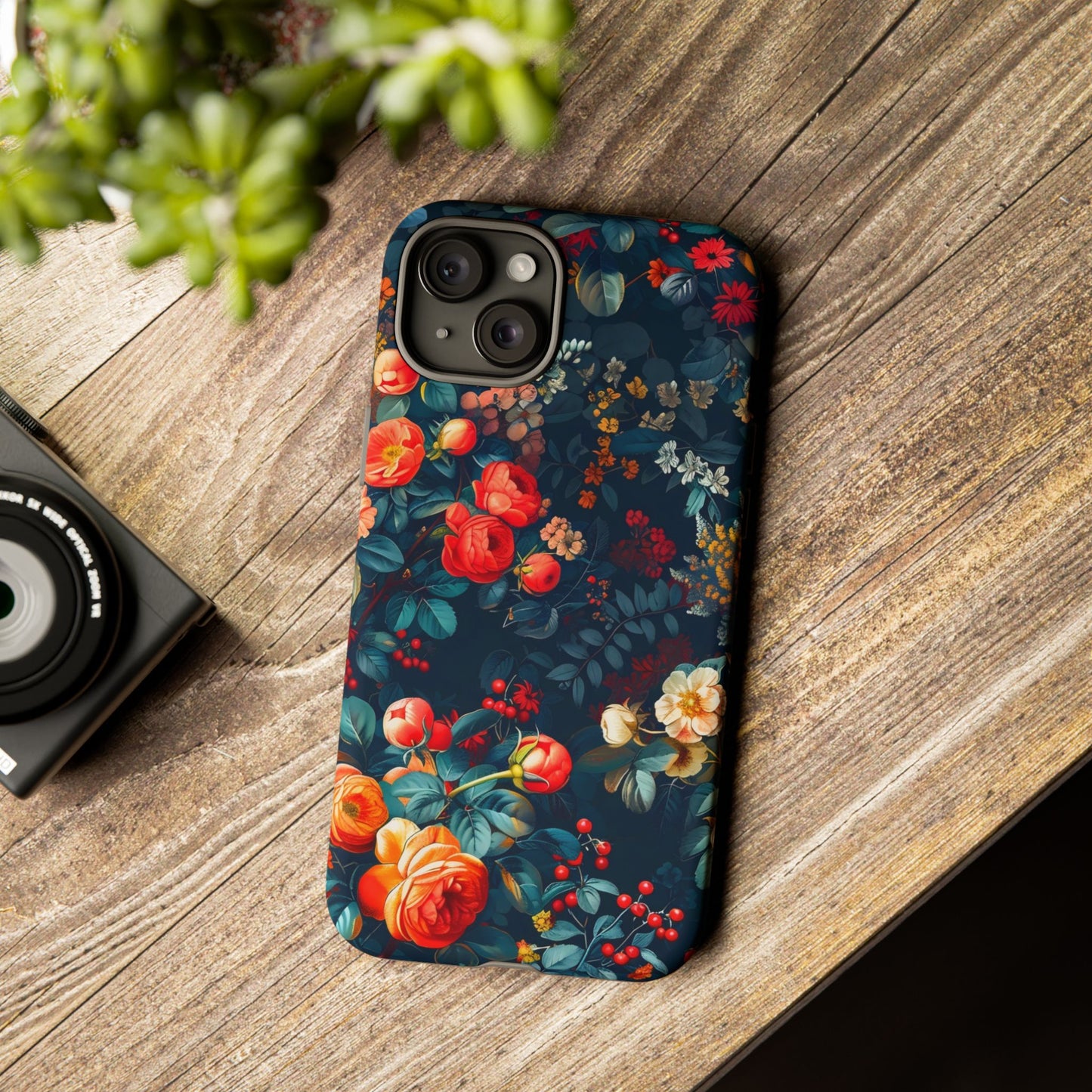 Floral Phone Case - Tough Cases, iPhone Protection, Elegant Floral Design, Gift for Her, Stylish Tech Accessory