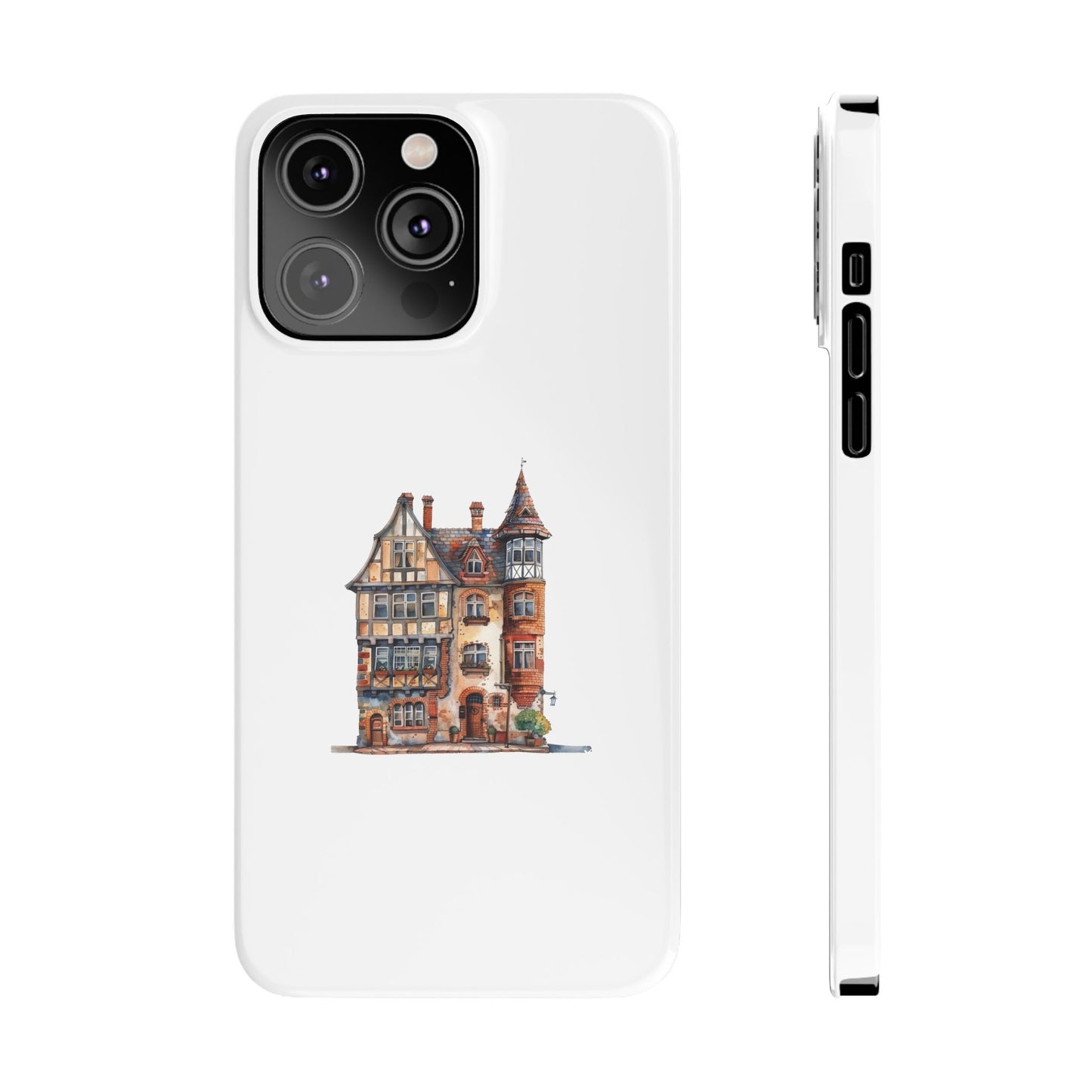 Charming House Design Slim Phone Cases - Perfect for Home Decor Lovers, Gifts, Phone Accessories, Unique, Personalized