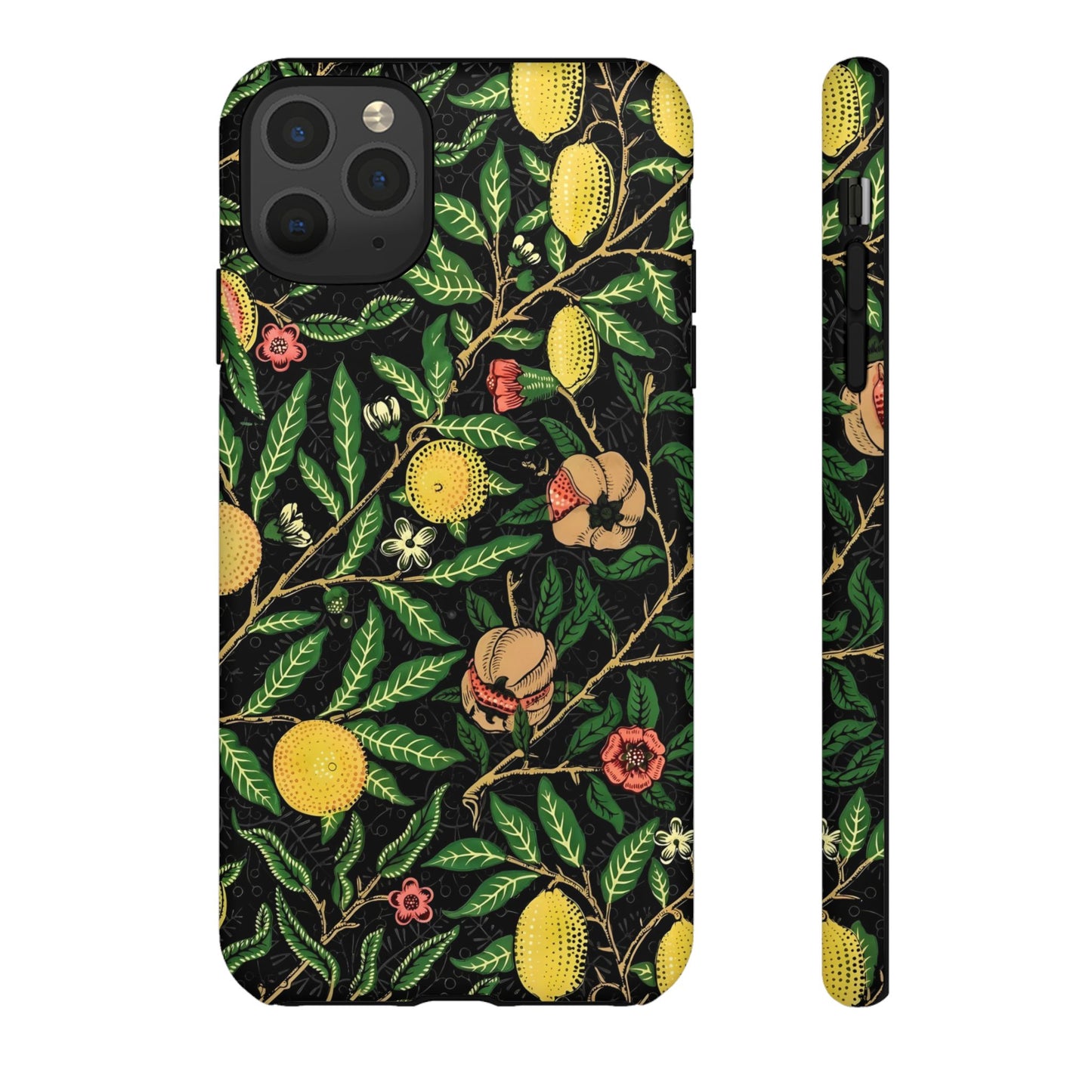 Tough Cases Phone Case, Floral Phone Cover, Tough Phone Protection, Gift for Plant Lovers, Black Background, Eco-Friendly Design