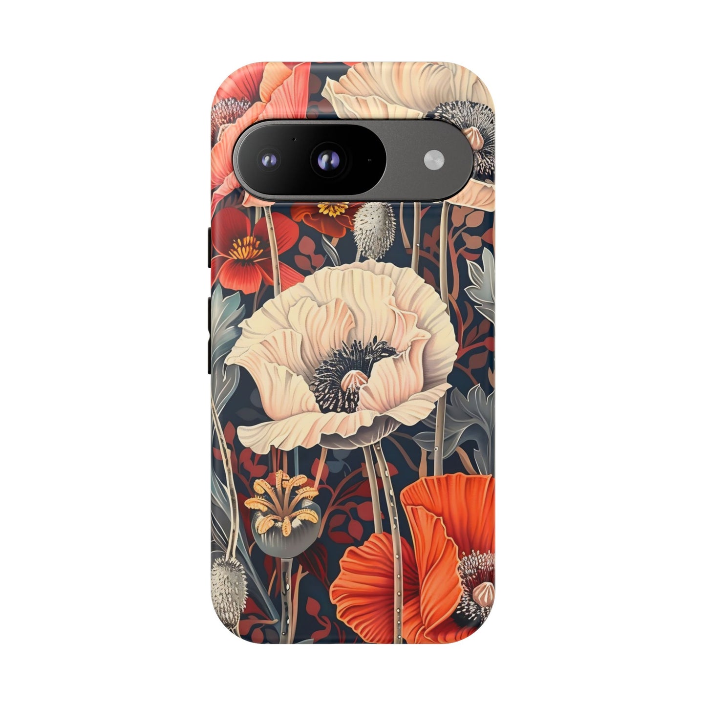 Floral iPhone Case, Tough Phone Cover, Artistic Protection, Flower Design, Unique Gift for Her, Phone Accessory, Trendy Tech