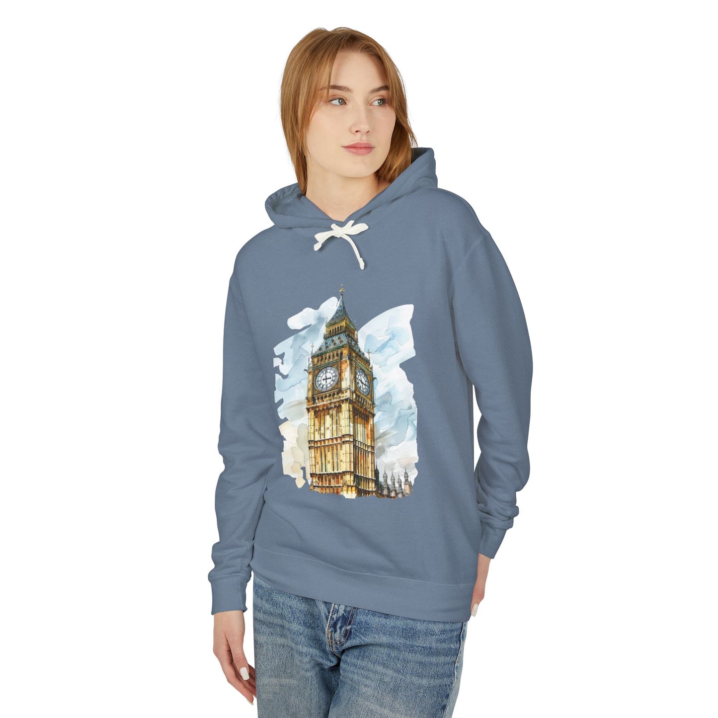 Unisex Lightweight Hooded Sweatshirt - Timeless Icon - The UK’s Famous Clock Tower
