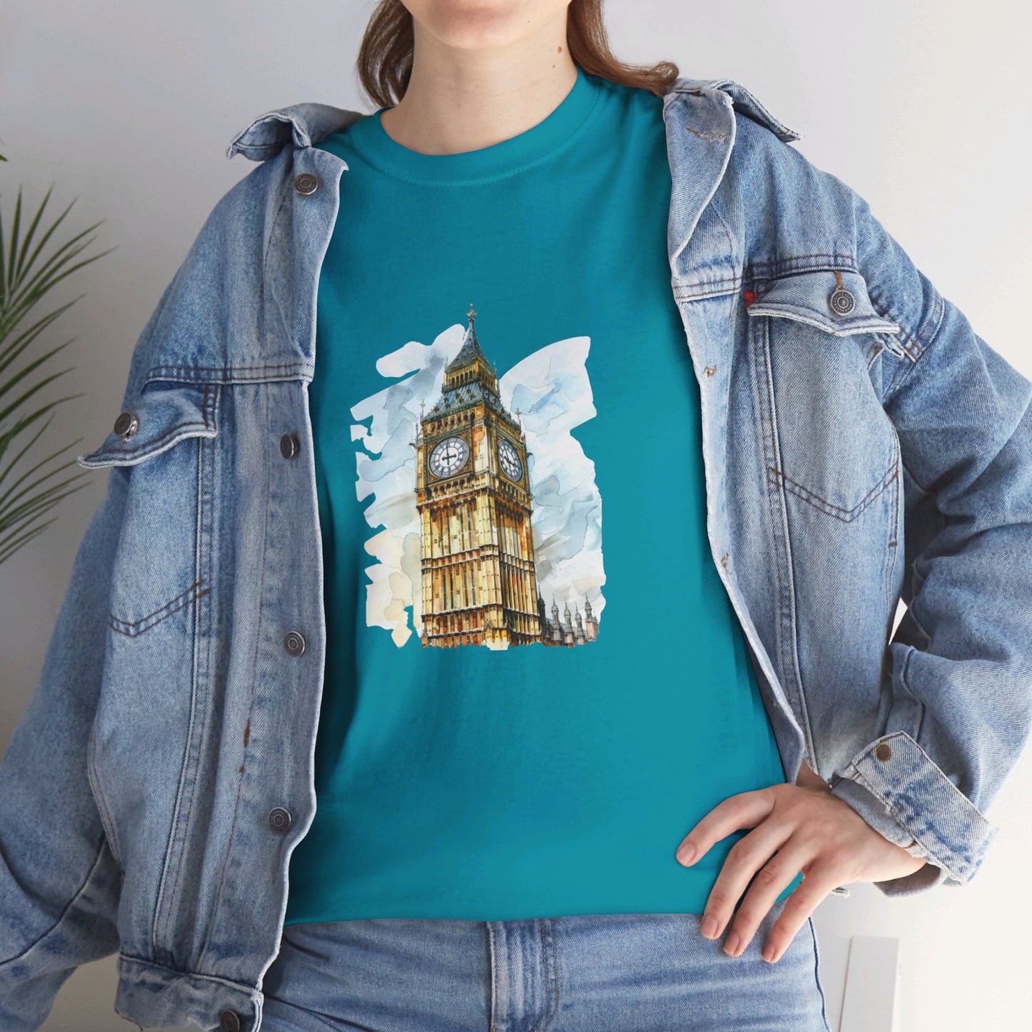 London Clock Tower - Iconic Big Ben Trendy Unisex Heavy Cotton T-Shirt