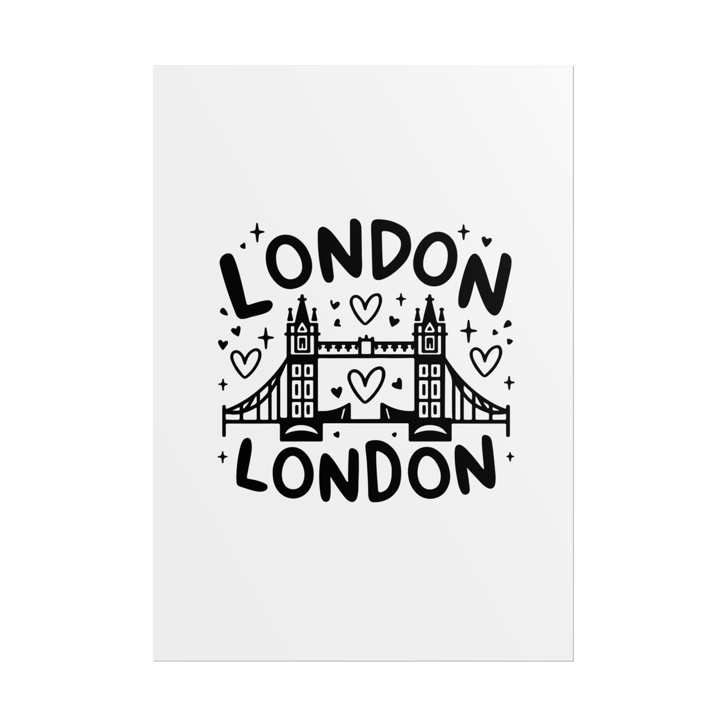 Charming London Rolled Poster for Home Decor, Wall Art, Travel Gift, Office Wall Decor, London Themed Decoration