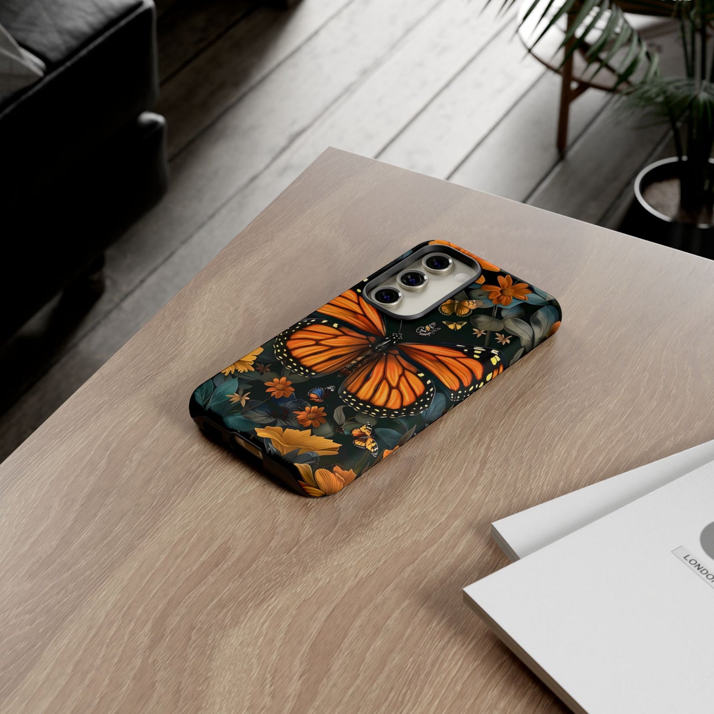 Monarch Butterfly Phone Case, Tough Cases, Nature Lover Gift, Floral Mobile Cover, Eco-Friendly Phone Accessory, Butterfly Design