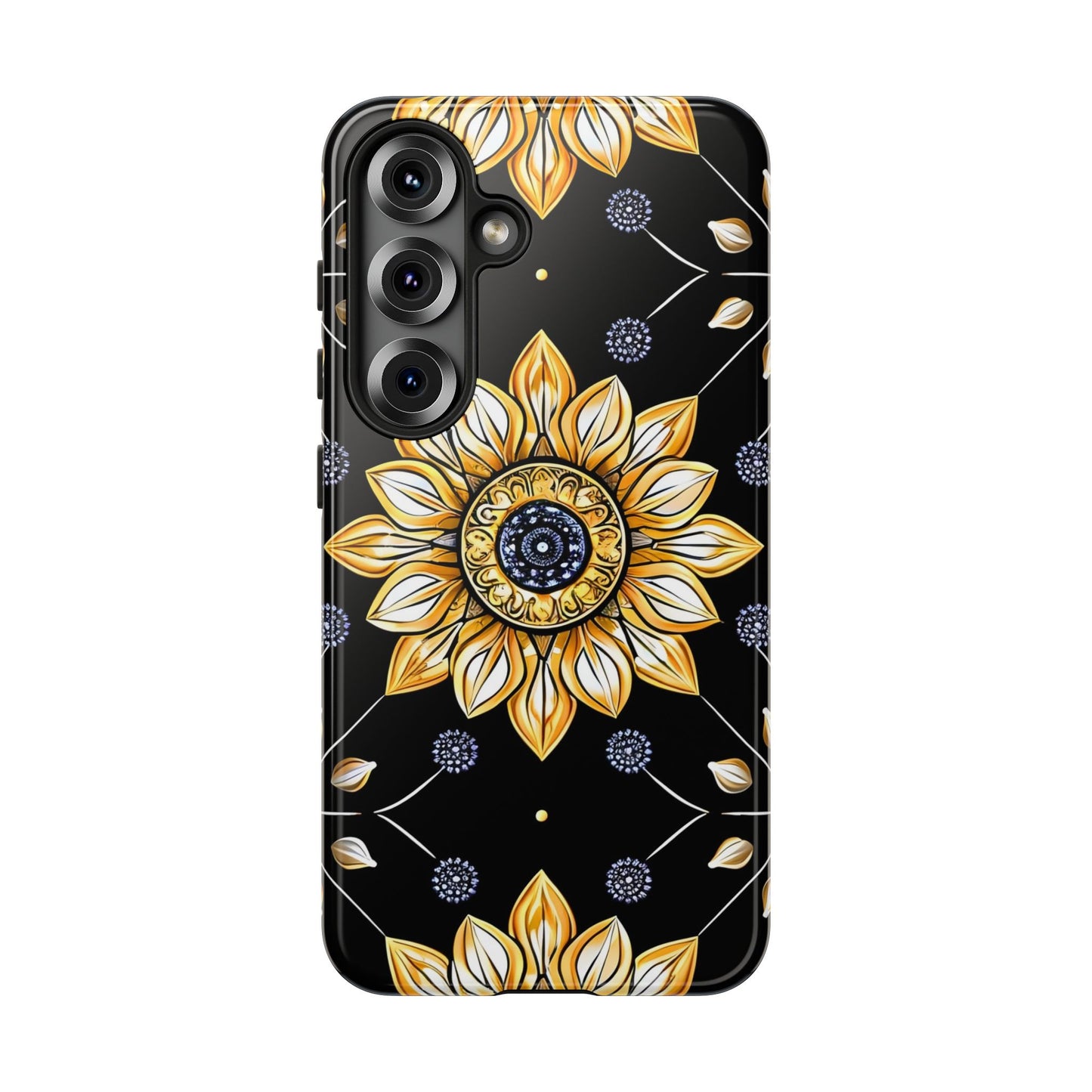 Floral Phone Case with Mandala Design, Tough Cases for iPhone & Samsung, Boho Style, Gift for Her, Unique Accessories