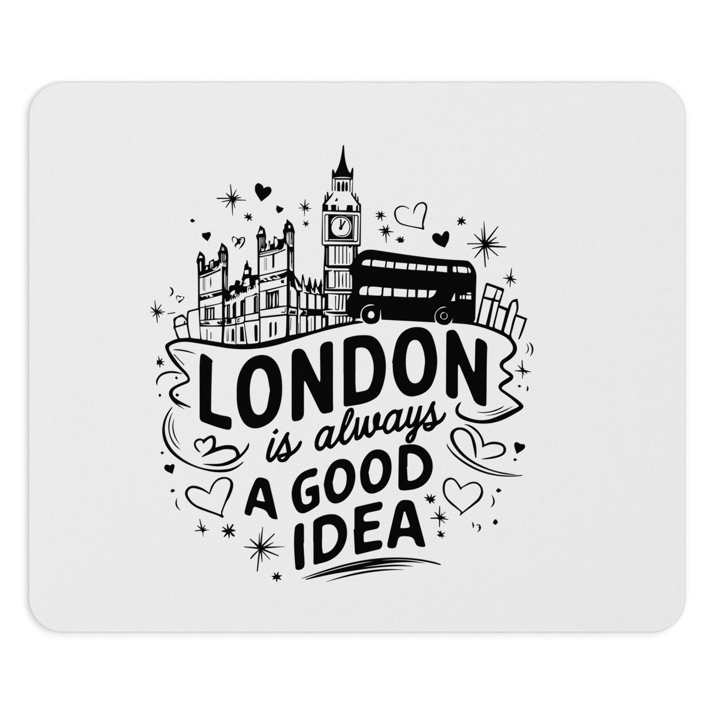 London-Inspired Mouse Pad: Stylish Desk Accessory, Gift for Travel Lovers, Office Decor, Inspirational Gift, Unique Mouse Mat
