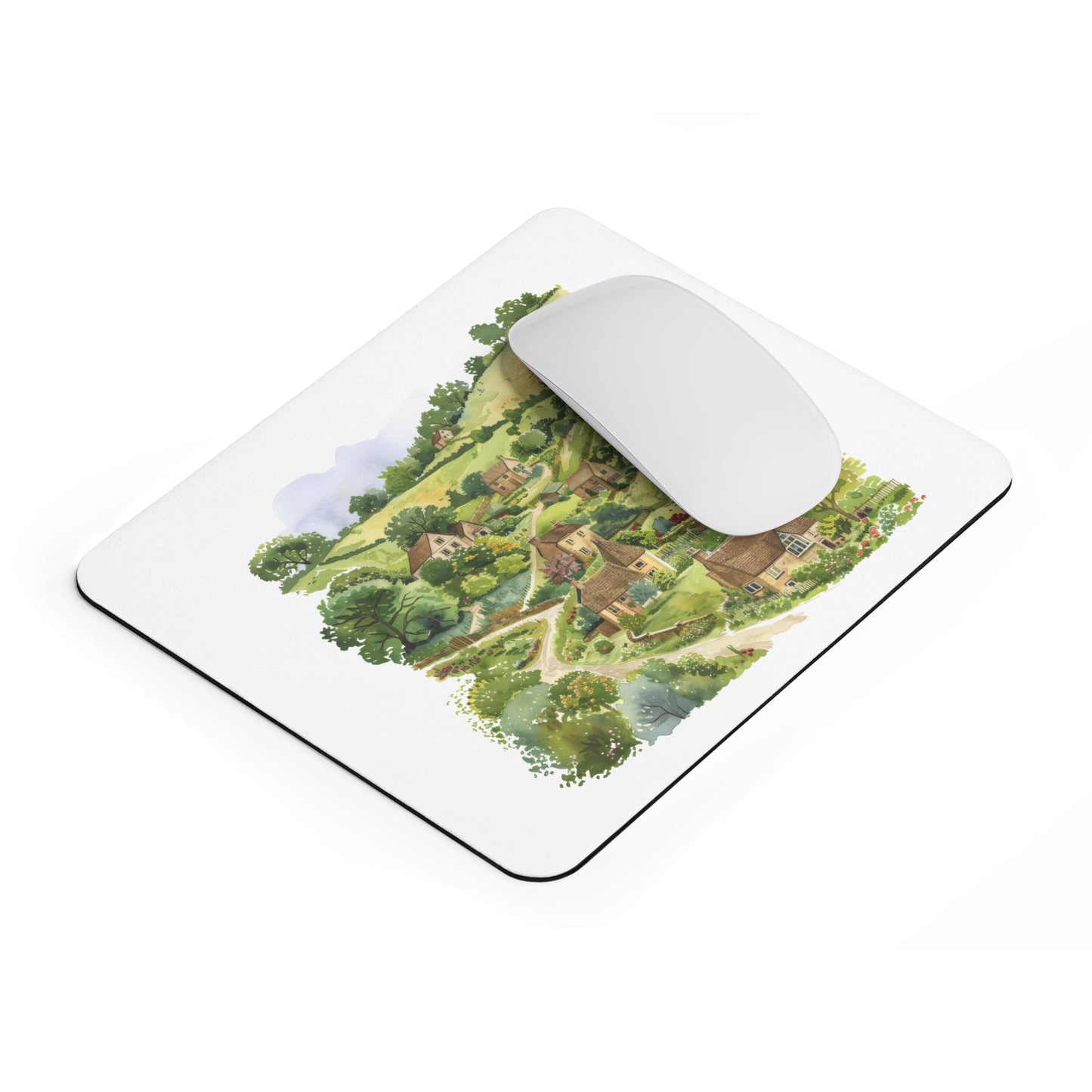 Charming Countryside Mouse Pad, Rustic Decor, Desk Accessory, Eco-Friendly Gift, Home Office Decor, Office Essentials