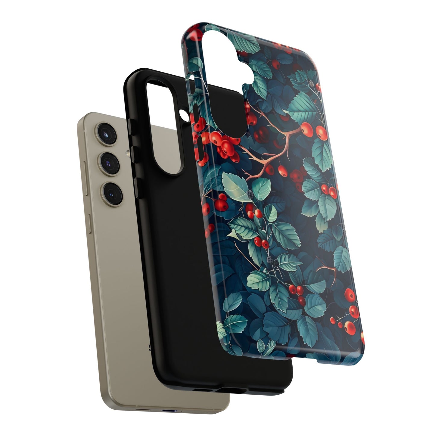 Berry Blossom Phone Case - Nature Lover's Gift, Floral Design, Cute Accessory for Spring, Unique Tech Cover, Perfect for Holidays
