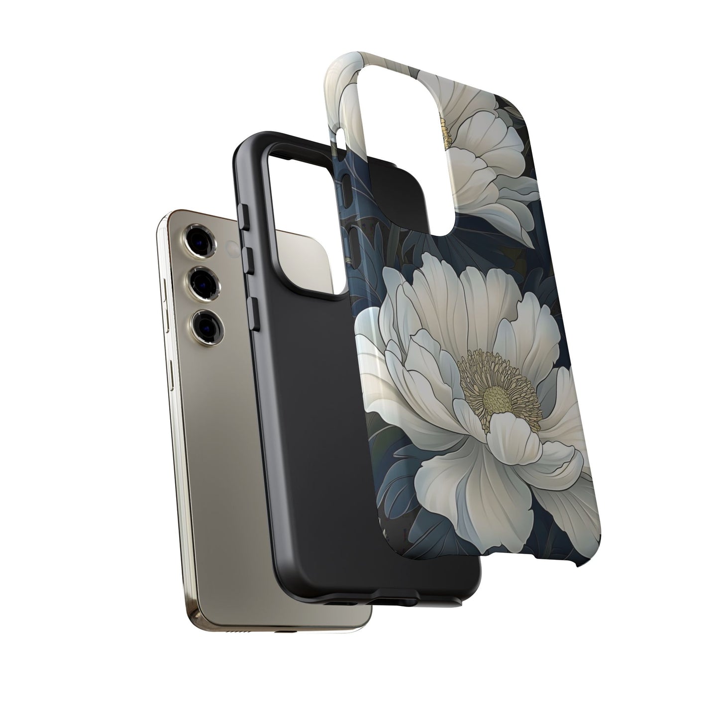 Elegant Floral Phone Case, Floral iPhone Cover, Flower Art Phone Case, Eco-Friendly Mobile Protection, Tough & Stylish Phone Case