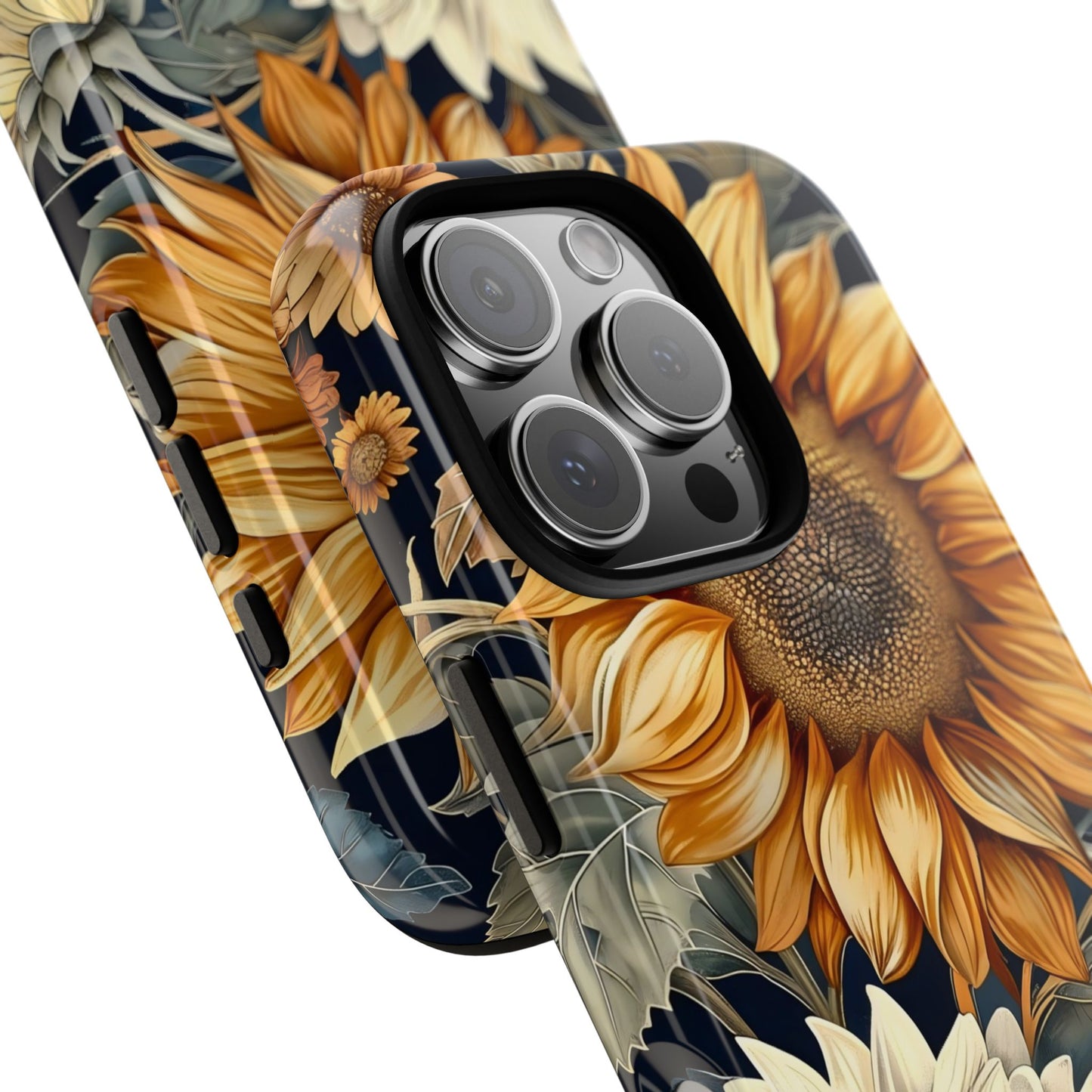 Sunflower Phone Case, Floral Tough Phone Cover, Gift for Nature Lovers, Phone Accessories, Sunflower Gifts