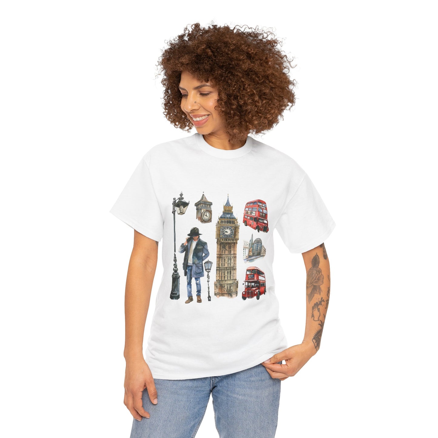 Unisex Heavy Cotton Tee - Classic England - A Collection of Iconic Imagery