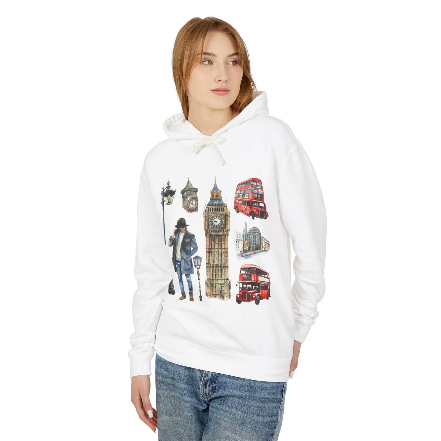 Unisex Lightweight Hooded Sweatshirt - Historic and Iconic - England’s Finest Symbols