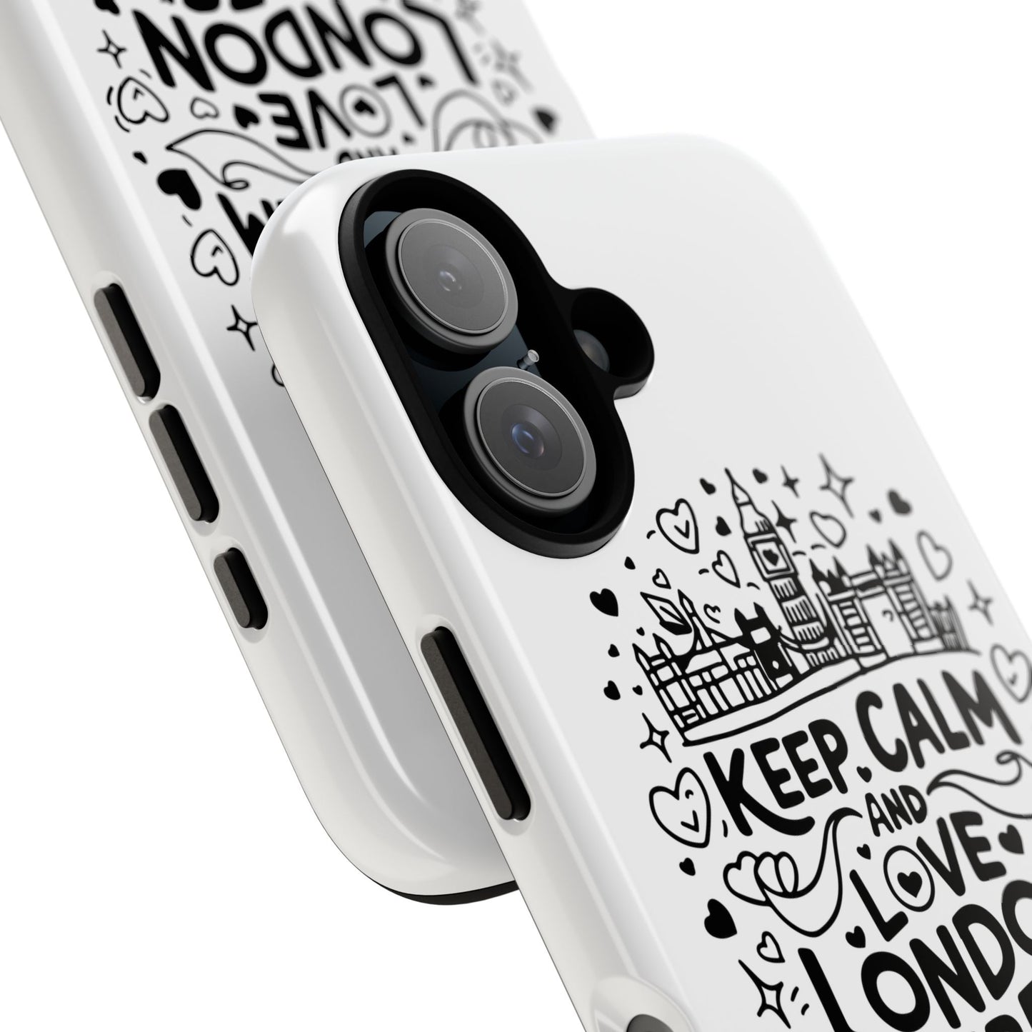 London Vibes Phone Case – Keep Calm Design, iPhone Accessories, Gift for Travelers, London Souvenir, Unique Cell Phone Cover