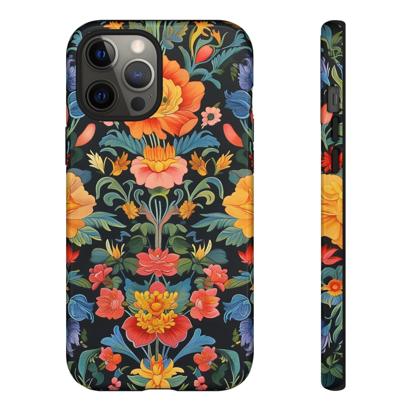 Floral Phone Case - Vibrant Flower Pattern, Tough Case for iPhone, Samsung, Aesthetic Gift, Flower Lover Accessory