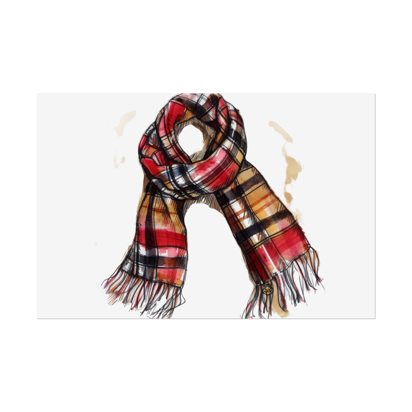 Cozy Scarf Wall Art - Fall Decor for Home, Rustic Style, Gift for Her, Cozy Vibes, Autumn Aesthetic