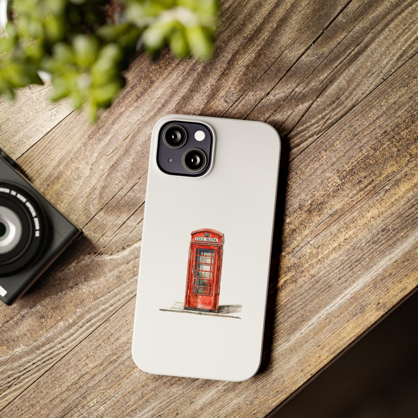Charming London Phone Cases, Slim Phone Cover, Unique Cell Phone Case, Phone Accessory, Gift for Travelers, Red Telephone Booth Design