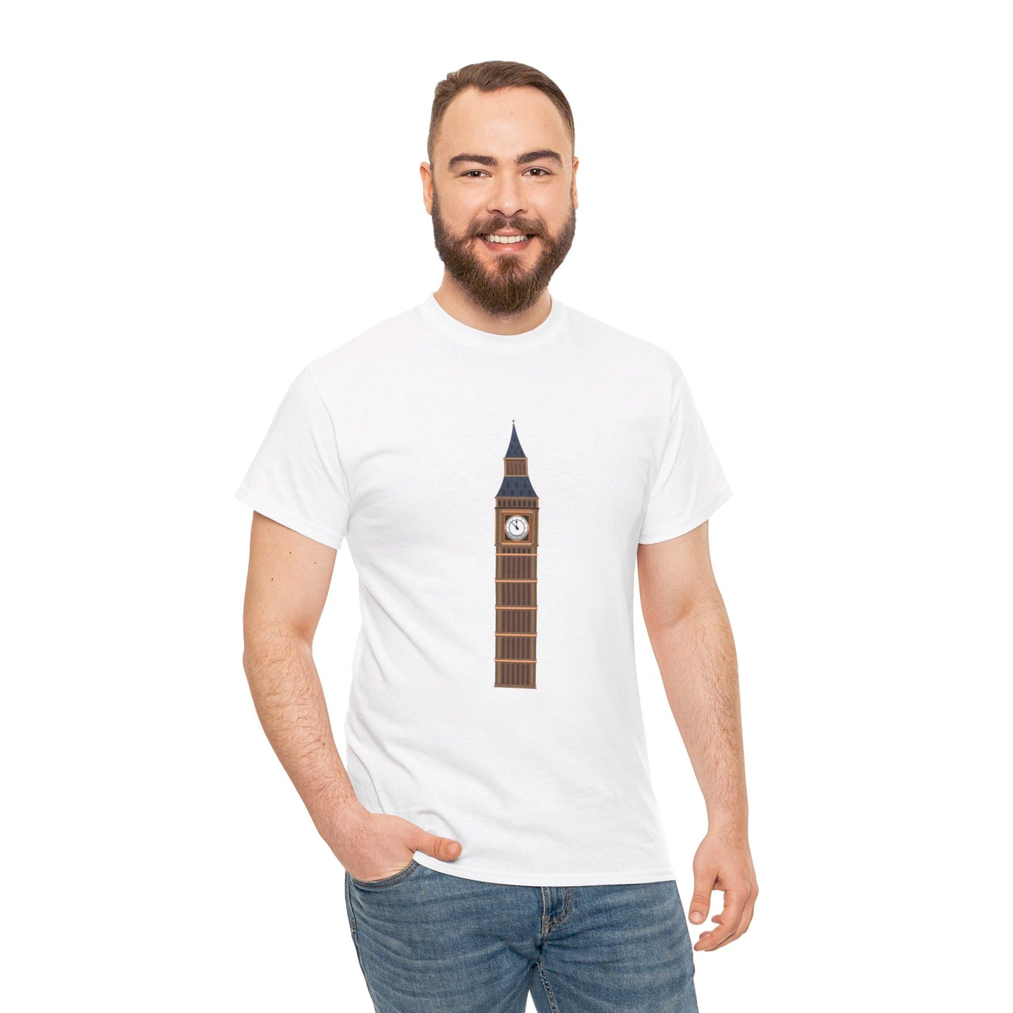 Big Ben - Iconic British Tower and Landmark Classic Unisex Heavy Cotton T-shirt