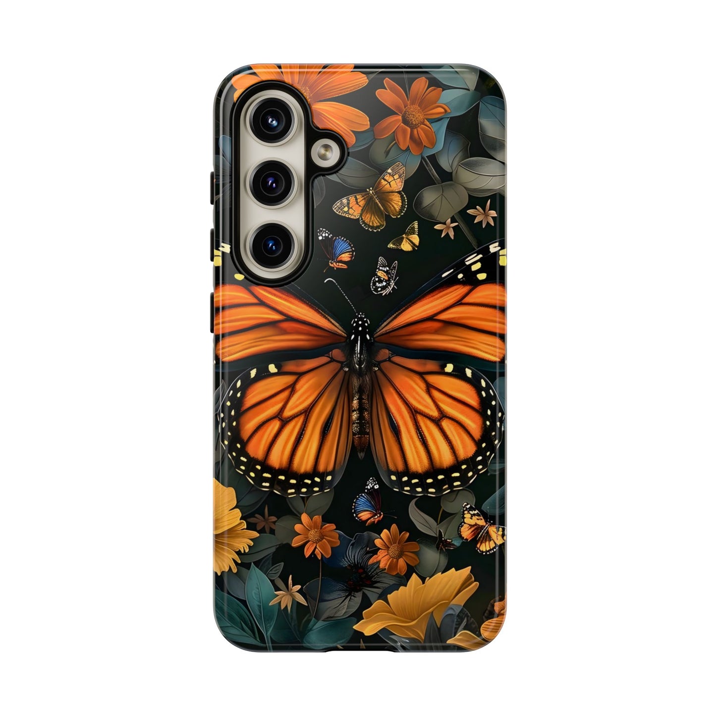 Monarch Butterfly Phone Case, Tough Cases, Nature Lover Gift, Floral Mobile Cover, Eco-Friendly Phone Accessory, Butterfly Design