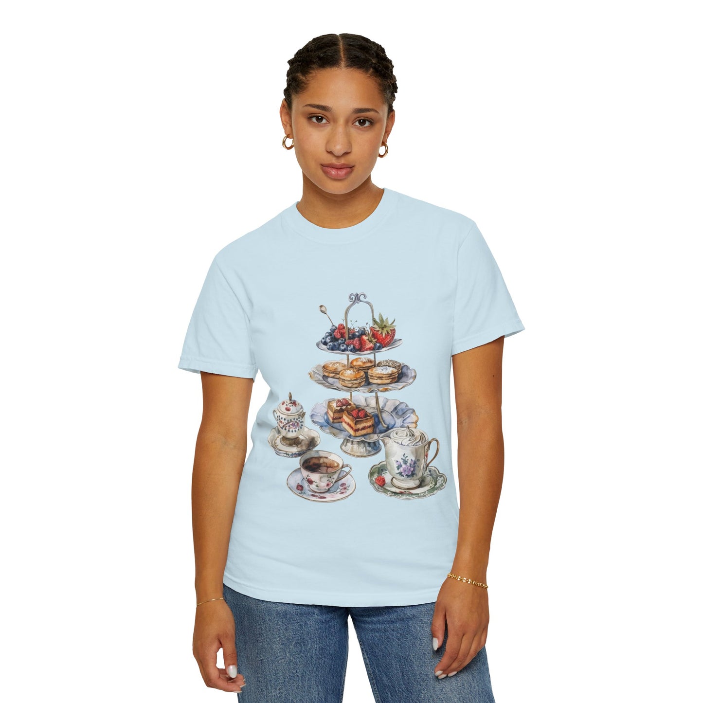 Unisex Garment-Dyed T-shirt - Savoring Britain - A Journey Through British Cuisine