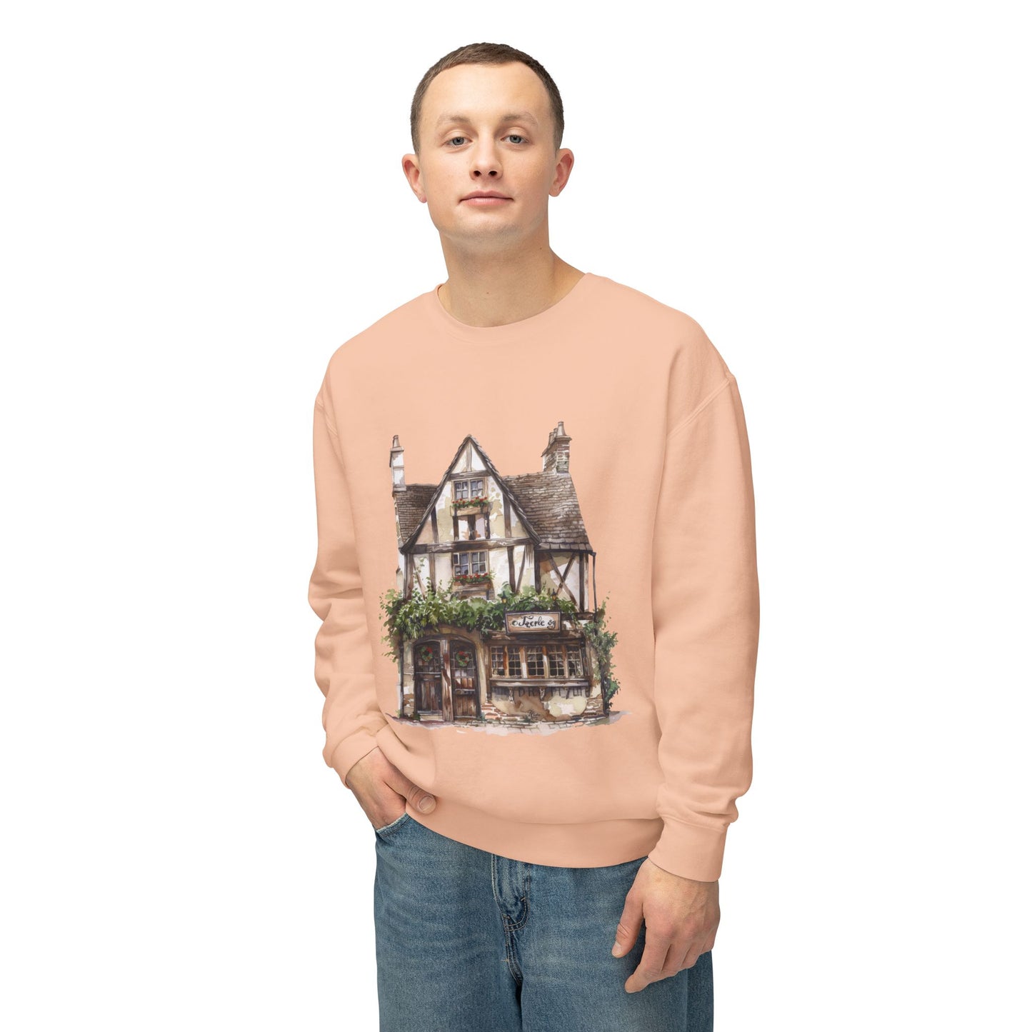 Unisex Lightweight Crewneck Sweatshirt - British Adorable Nature
