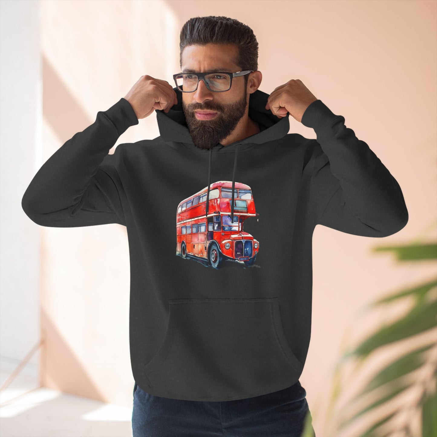 Vintage Car Trendy Three-Panel Fleece Hoodie