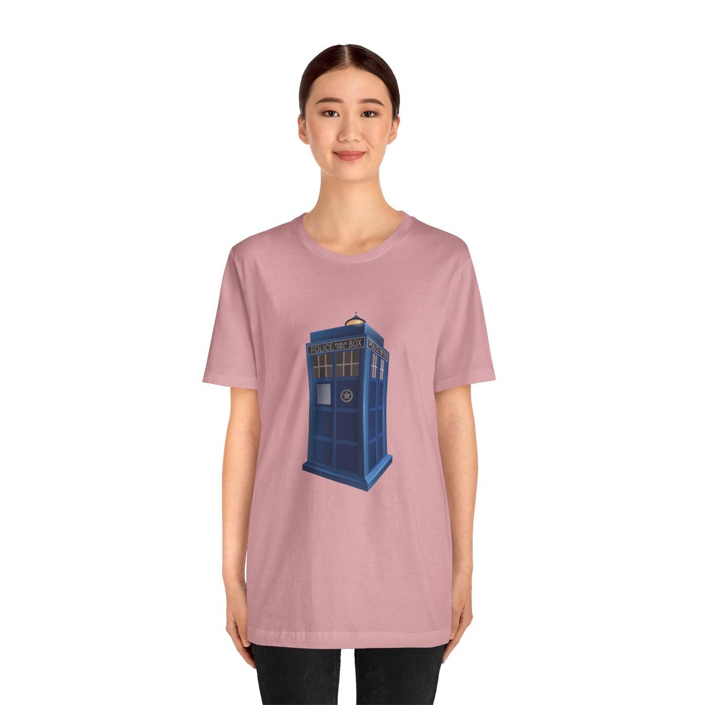 Unisex Jersey Short Sleeve Tee - British Police Public Call Box - Iconic TARDIS