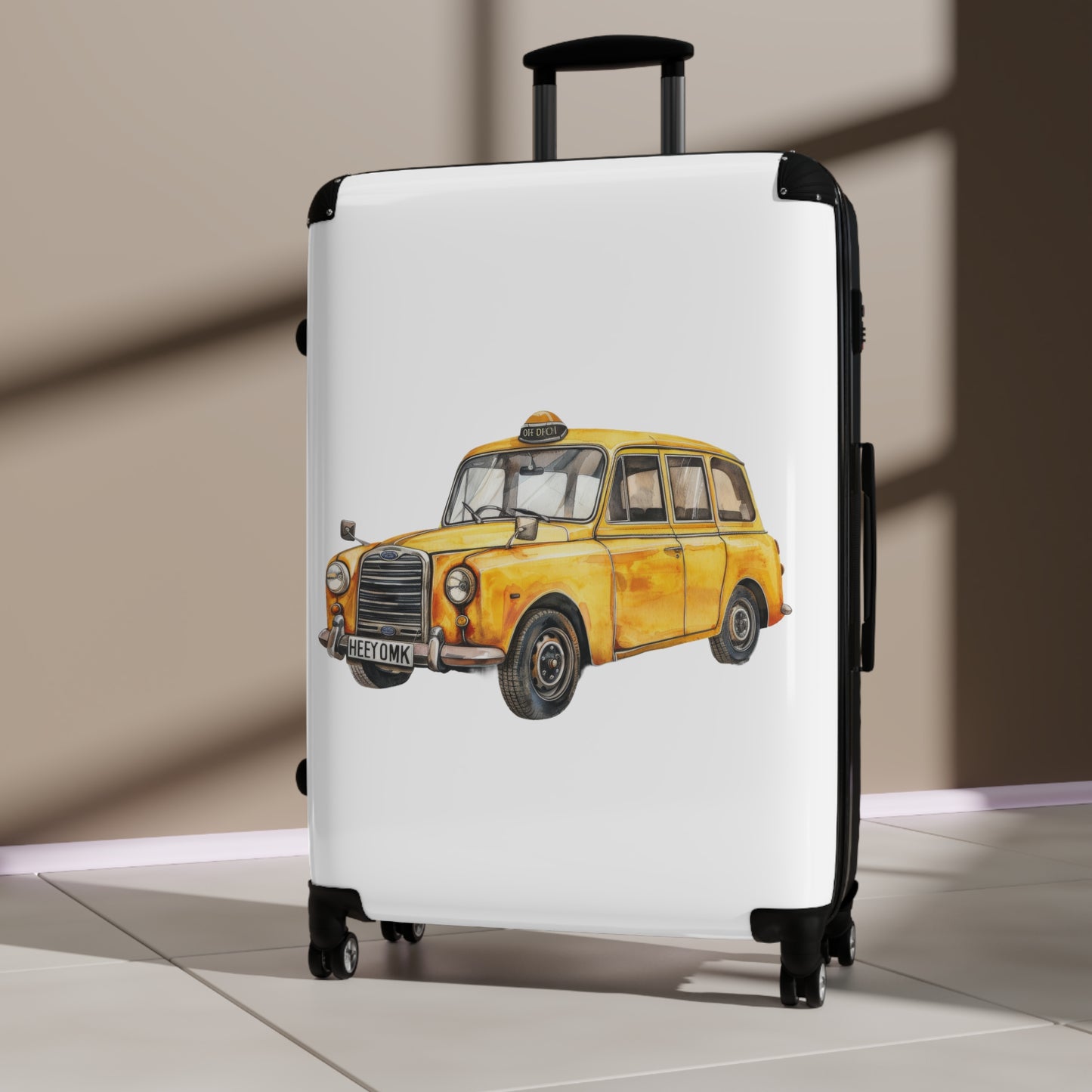 London Black Cab Illustration Suitcase
