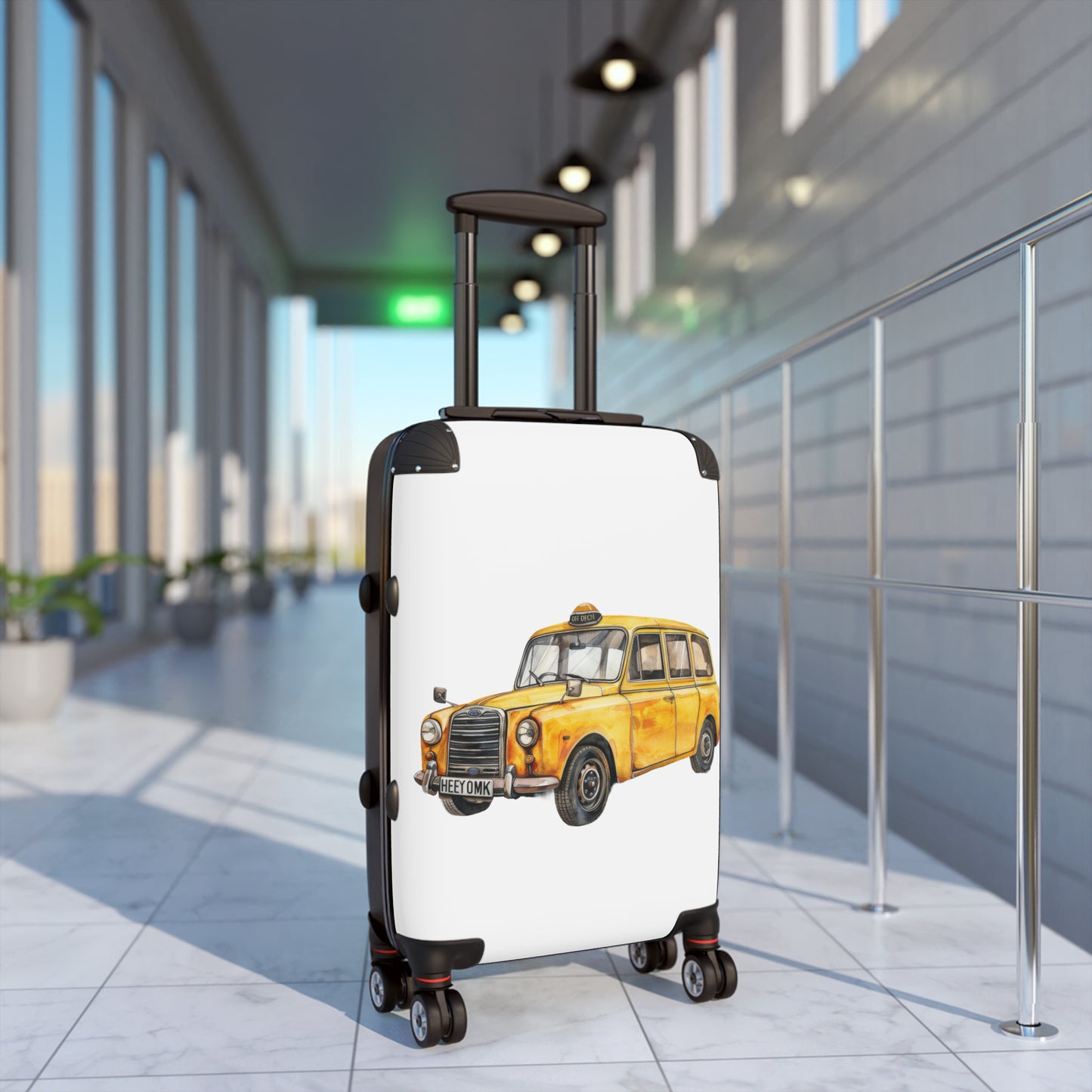 London Black Cab Illustration Suitcase