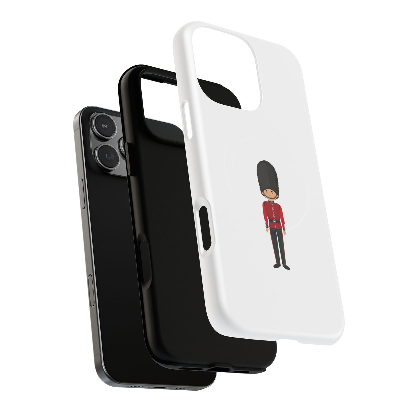 Guard Themed Magnetic Phone Case, Cute Soldier Design, Gift for Kids, Unique Gadget Accessory, Fun Phone Cover