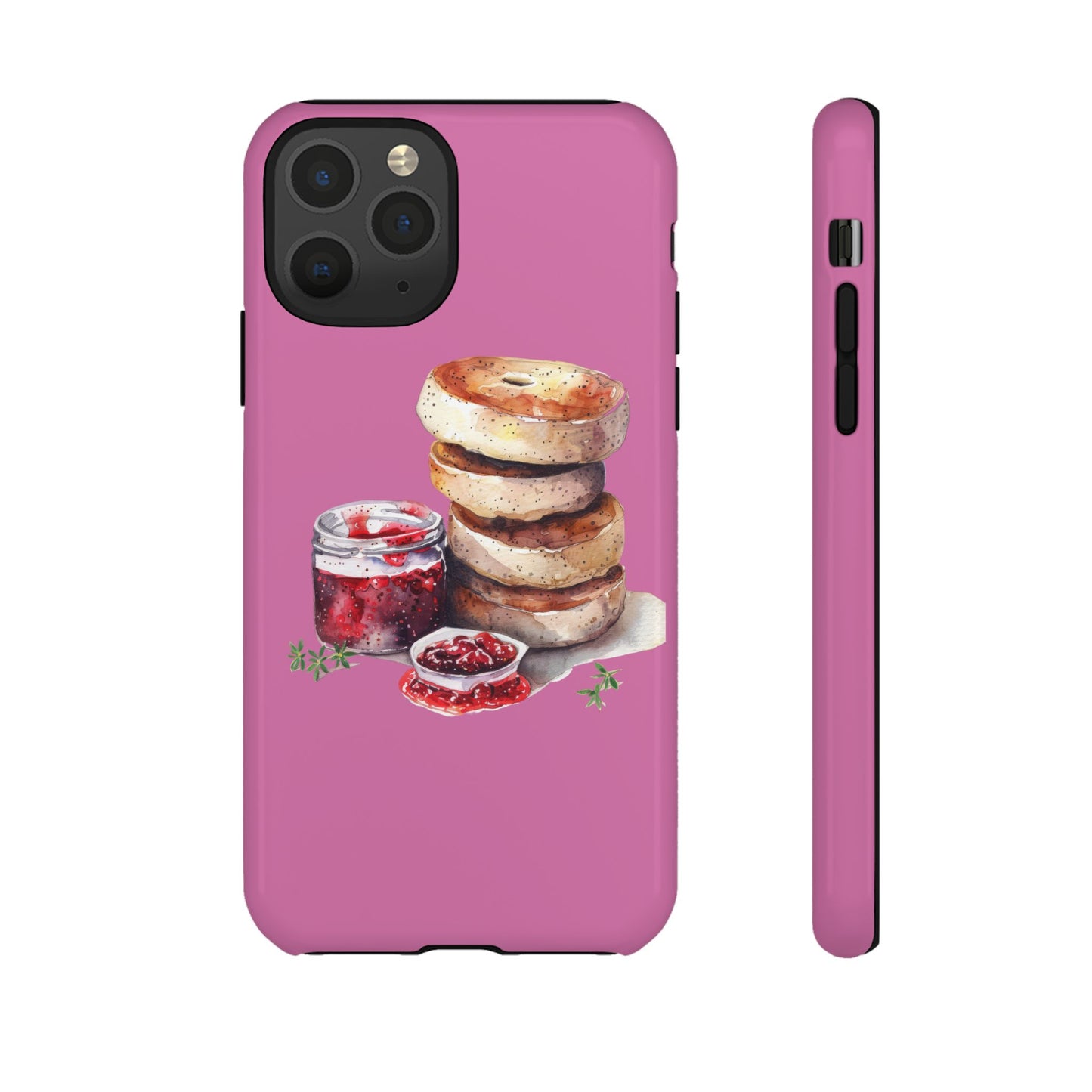 Cute Bagel Phone Case, Tough Cases for Food Lovers, Unique Gifts for Foodies, Phone Accessories for Breakfast Lovers, Fun and Stylish Cases