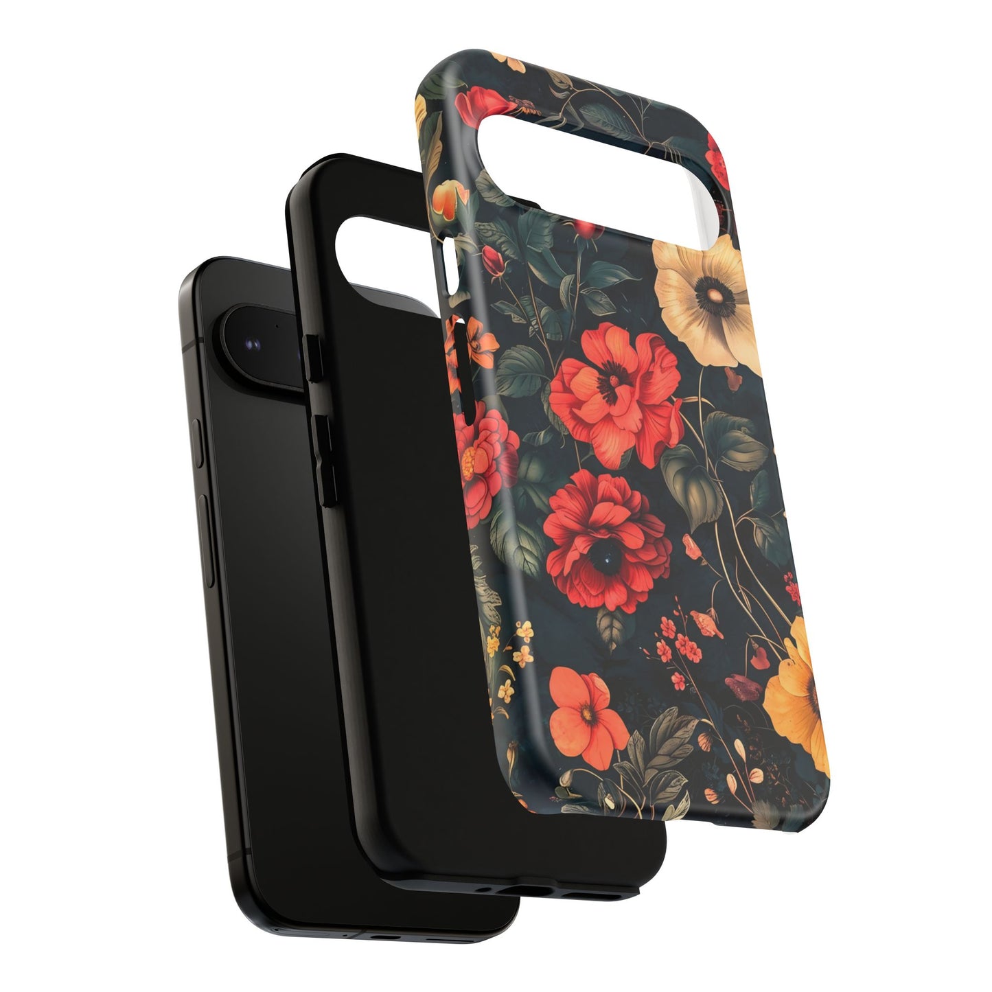 Floral Phone Case, Tough Cases, Flower Motif, Protective Cover, Gift for Her, Floral Design, Spring Accessory