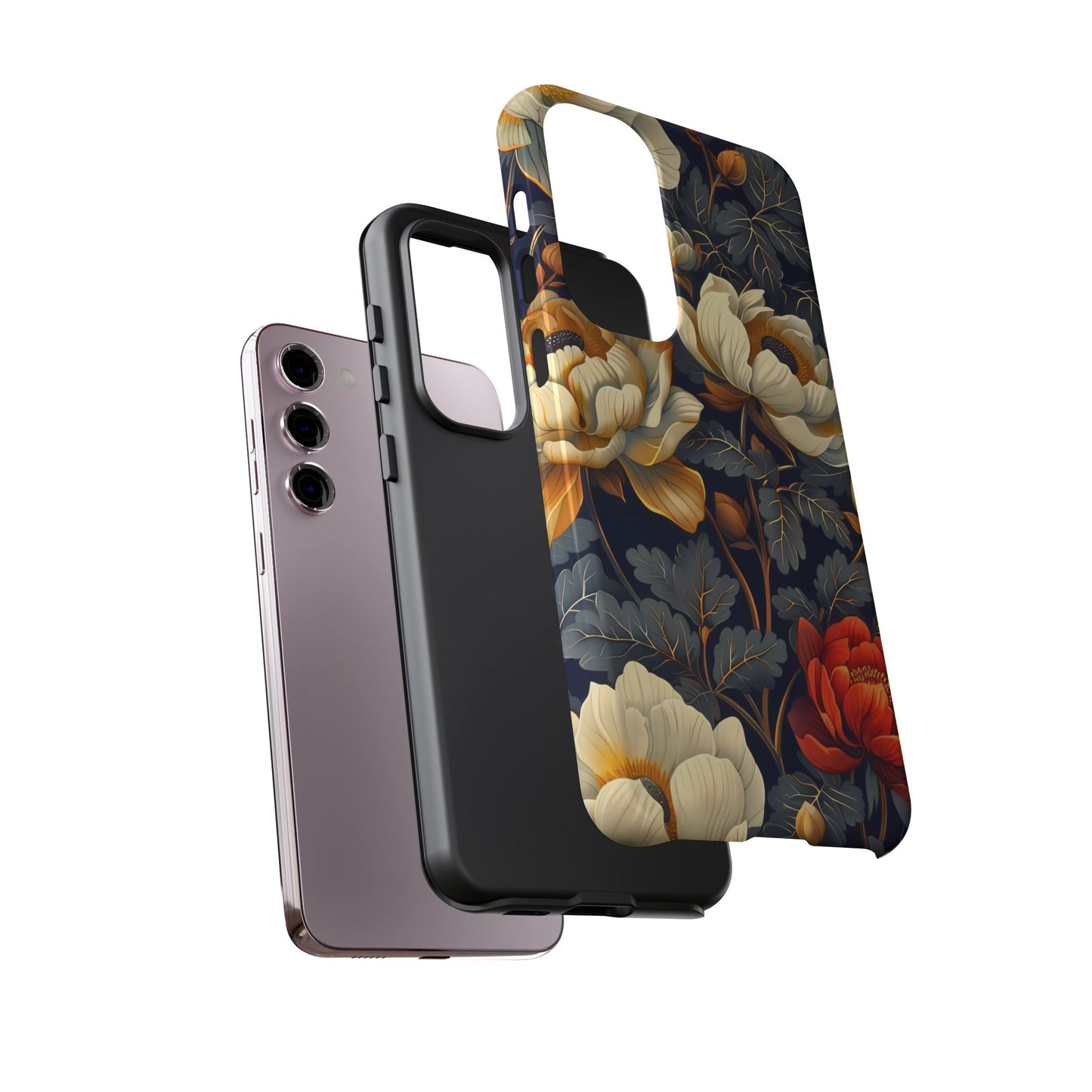 Floral Phone Case - Tough Cases, Stylish Mobile Cover, Flower Design, Holiday Gift, Trendy Accessory, Eco-Friendly Case