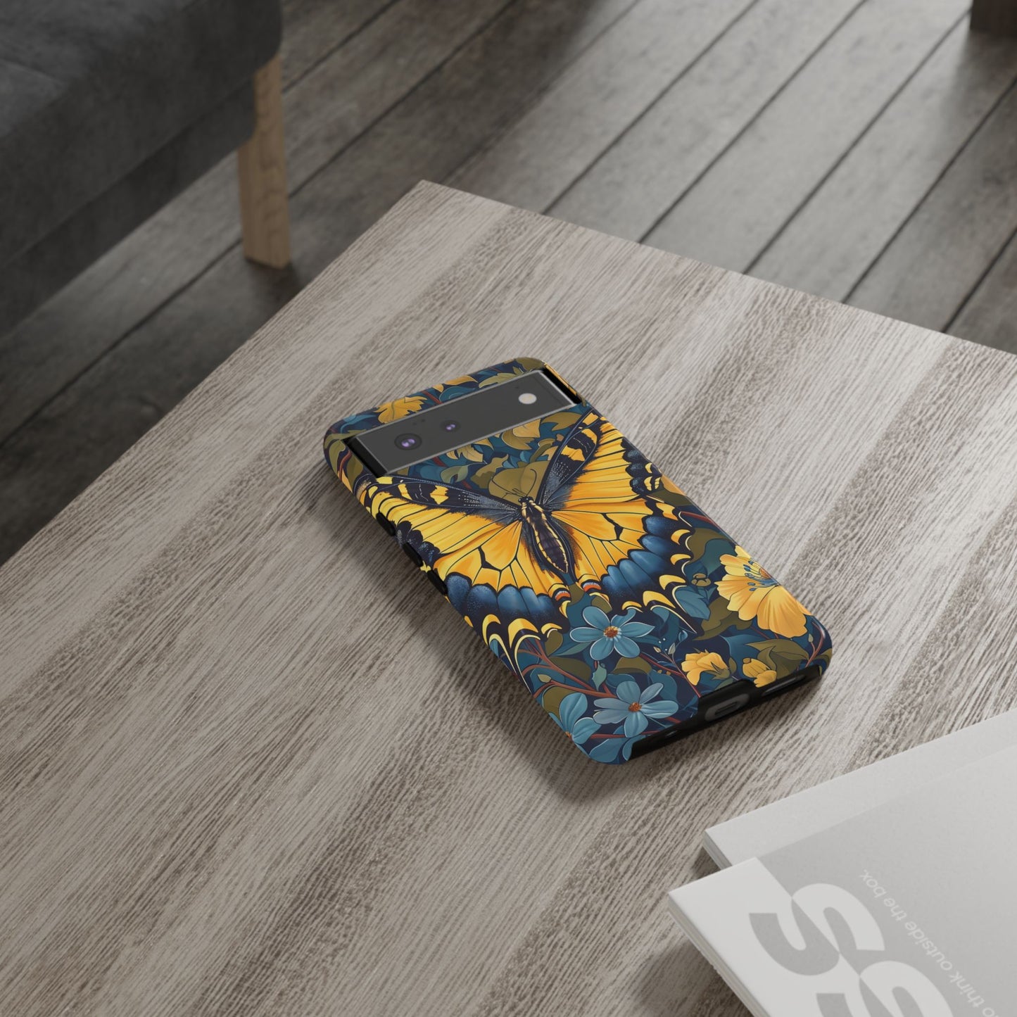 Colorful Butterfly Phone Case, Floral Design, Tough Cases, Protective Cover, Gifts for Nature Lovers, Birthday Present