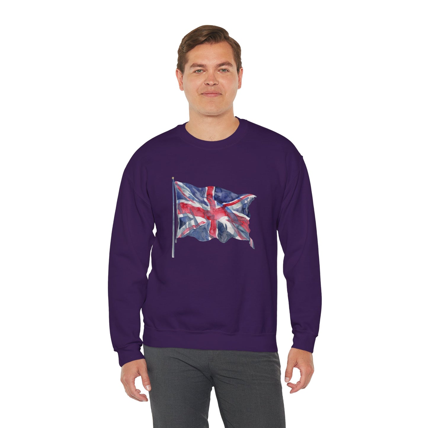 Unisex Heavy Blend™ Crewneck Sweatshirt Elegant - British Flag