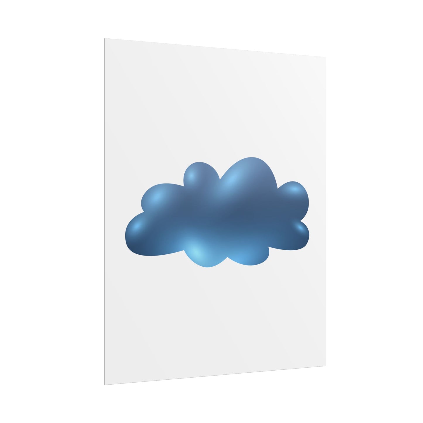 Blue Cloud Art Print, Minimalist Wall Decor, Kids Room Wall Art, Nursery Poster, Aesthetic Home Decor, Modern Art Print