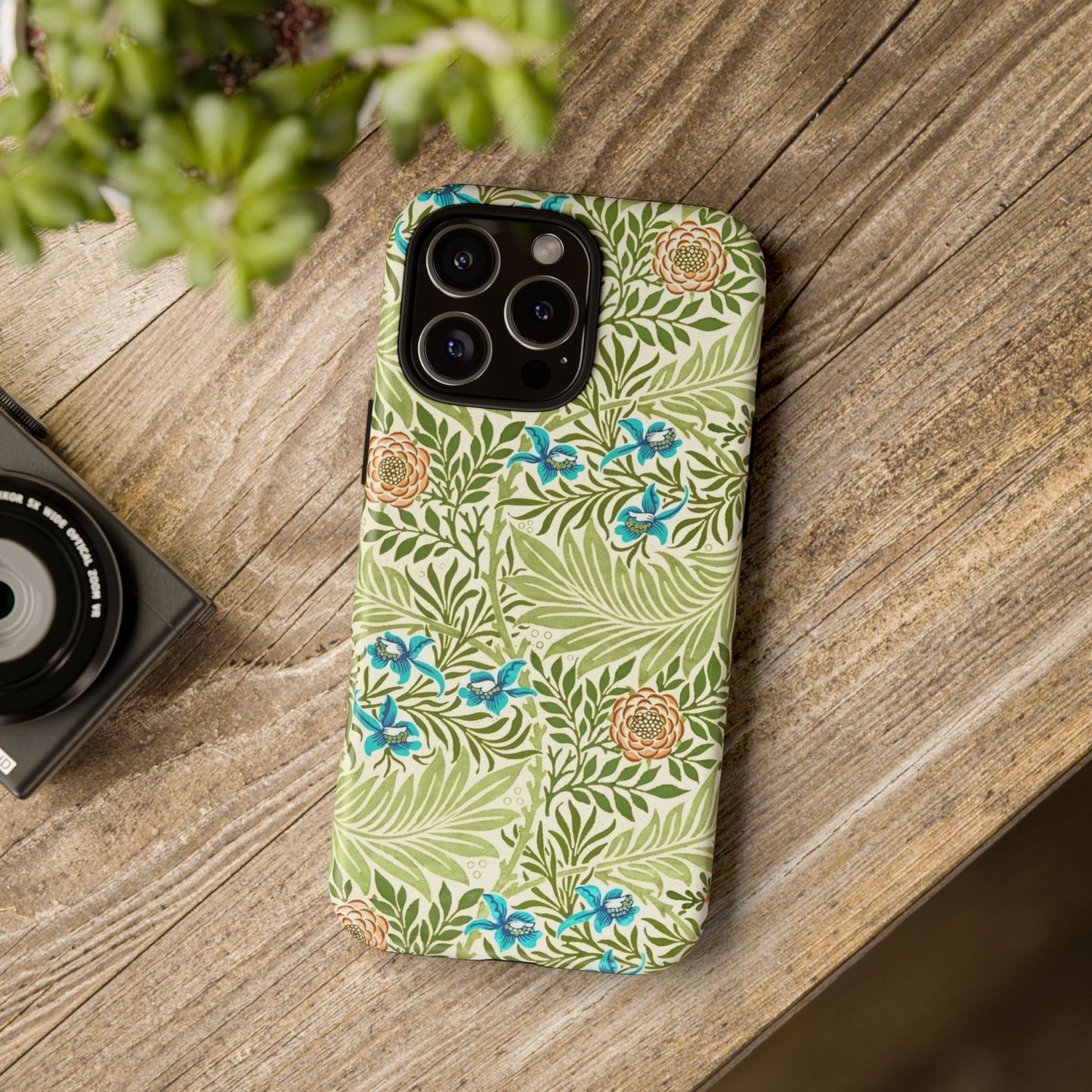 Tough Cases Phone Case, Botanical Print Phone Cover, Floral Smartphone Accessory, Nature-Inspired Tech Gear, Gift for Plant Lovers